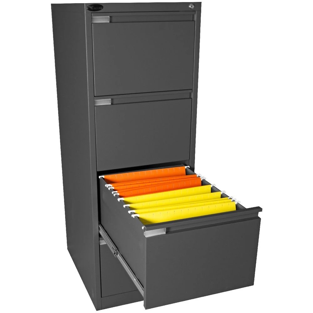 3 Mercury 4 Drawer Vertical Filing Cabinet Graphite Ripple Cabinets Filing Drawer Cabinets, 3 of 3