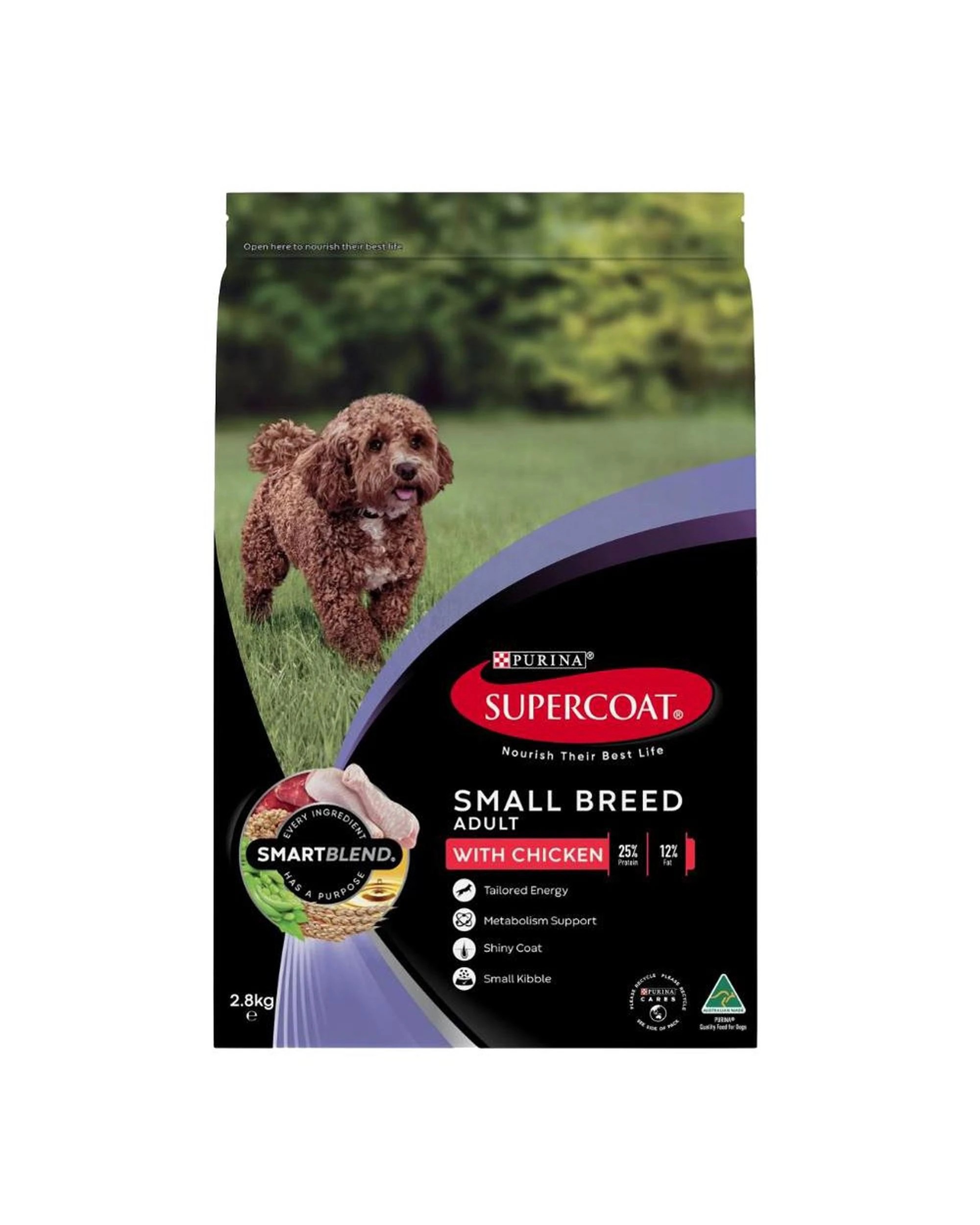 1 Supercoat Adult Small Breed SmartBlend Dry Dog Food w/ Chicken 2.8kg, 1 of 1