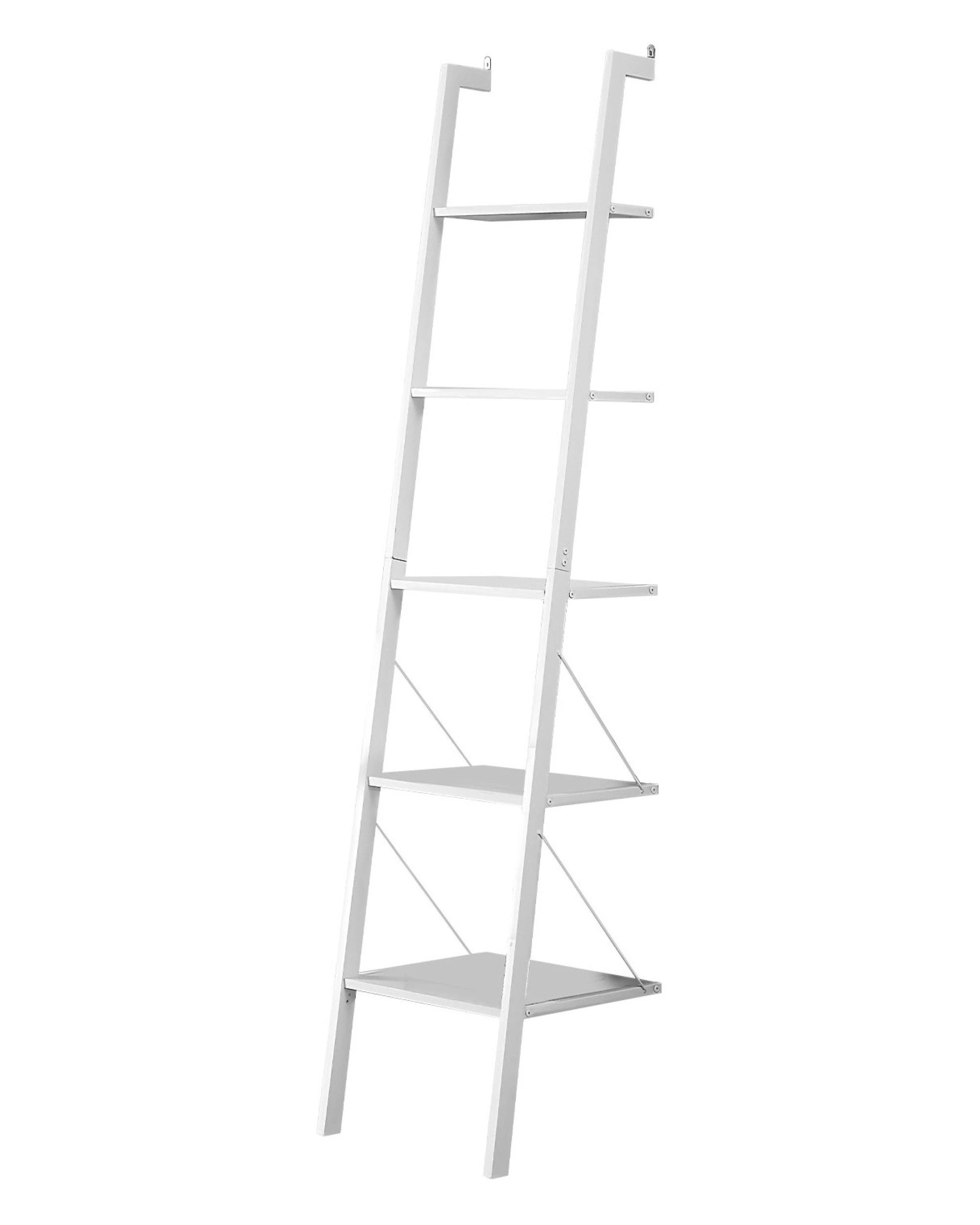 1 Sarantino Amelia 5-tier Ladder Shelf In White, 1 of 10