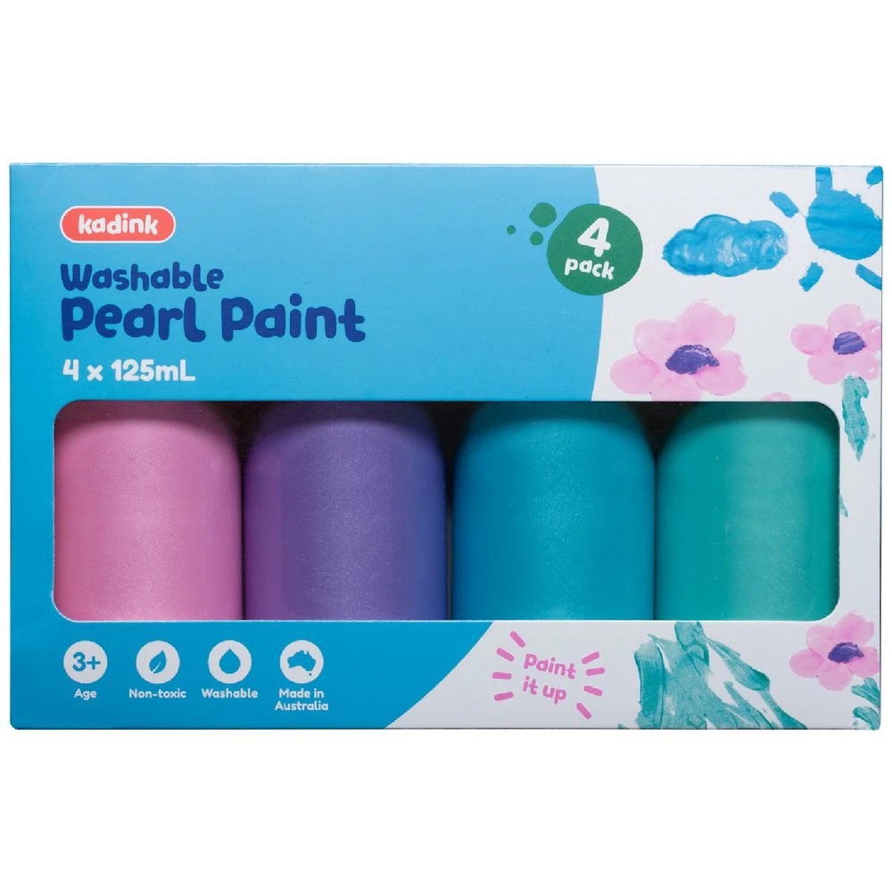 1 Kadink Washable Pearl Poster Paint 125mL x 4 Pack, 1 of 6