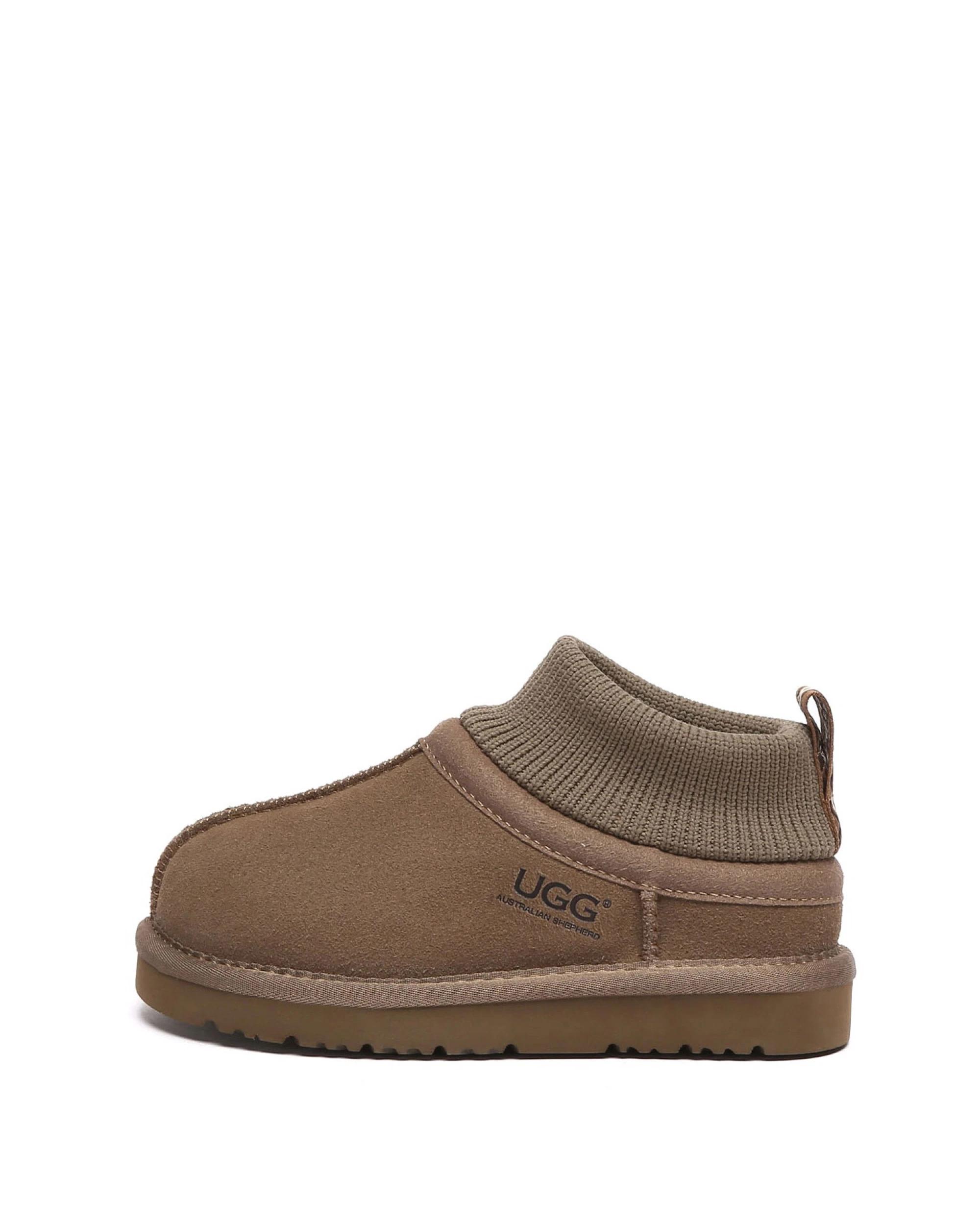4 Australian Shepherd UGG Kids Margaret Stretchy Slippers OLIVE BROWN, 4 of 5