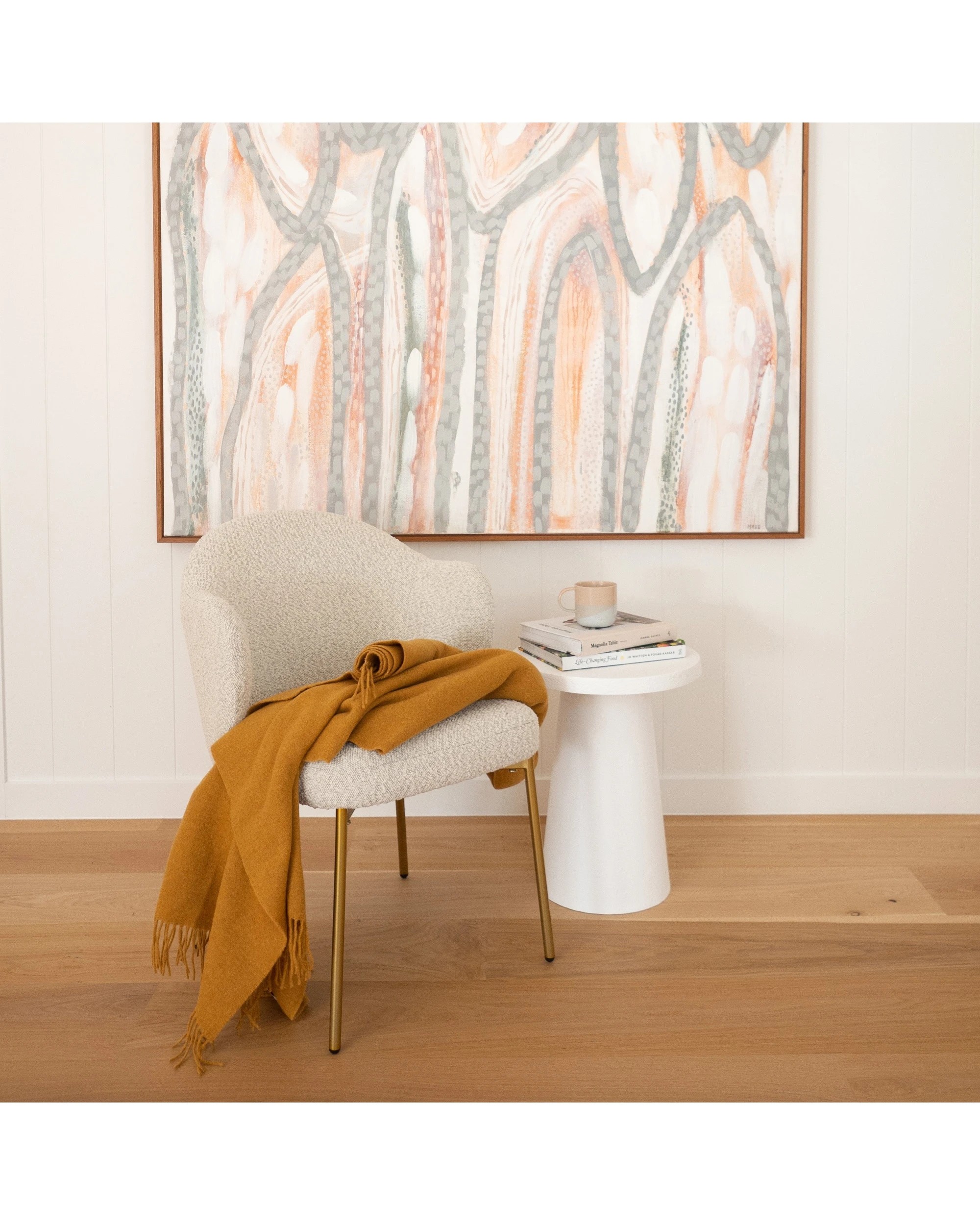 2 Codu Oxford Merino Wool Blend Throw Home Decor Mustard, 2 of 3