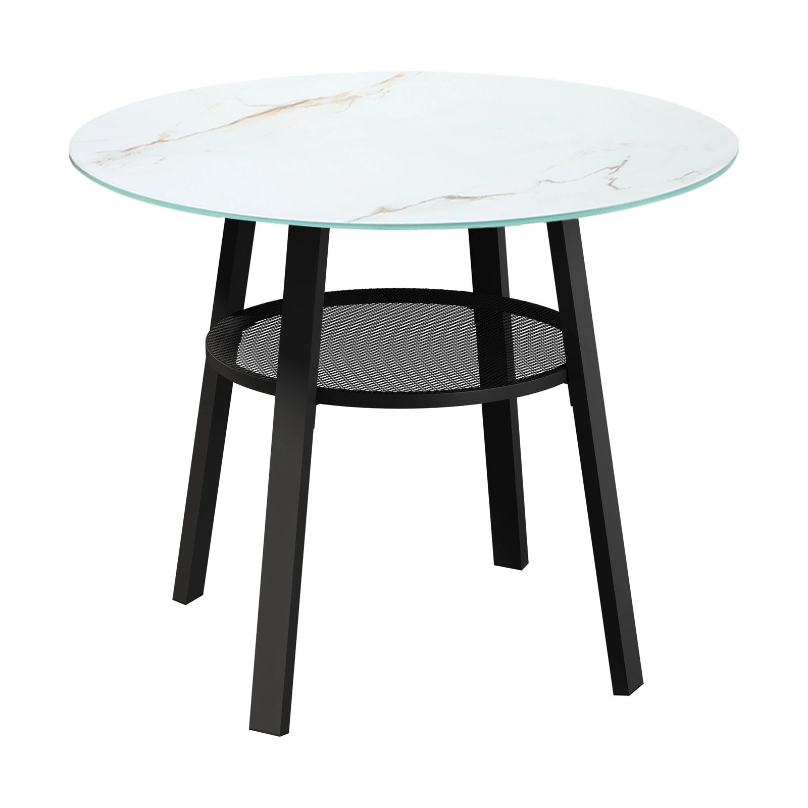 9 Livsip 5pcs Outdoor Dining Setting Marble-style Table Patio Furniture Bistro Set - Multi, 9 of 9