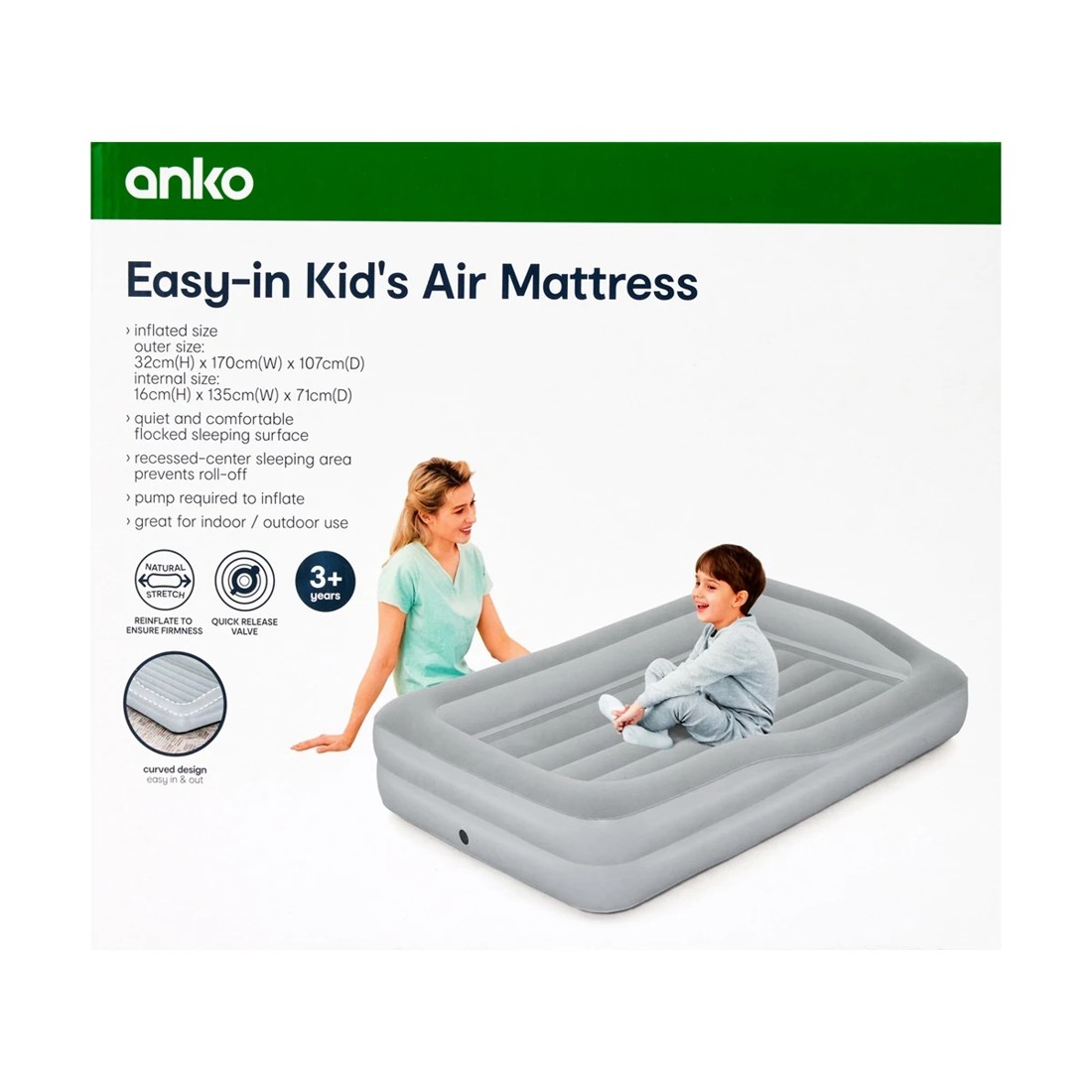 6 Easy-In Kids Air Mattress - Grey, 6 of 6