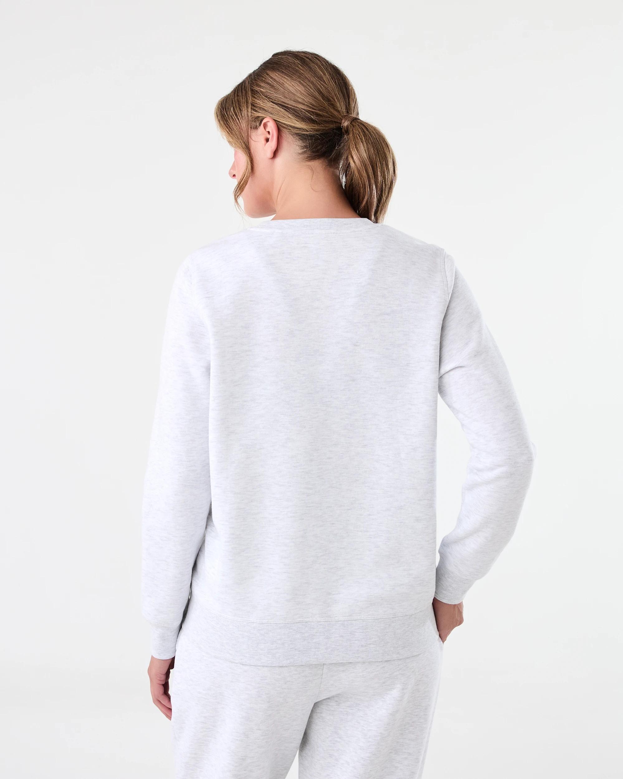 3 Active Womens Basic Crew Neck Sweatshirt Heather, 3 of 7