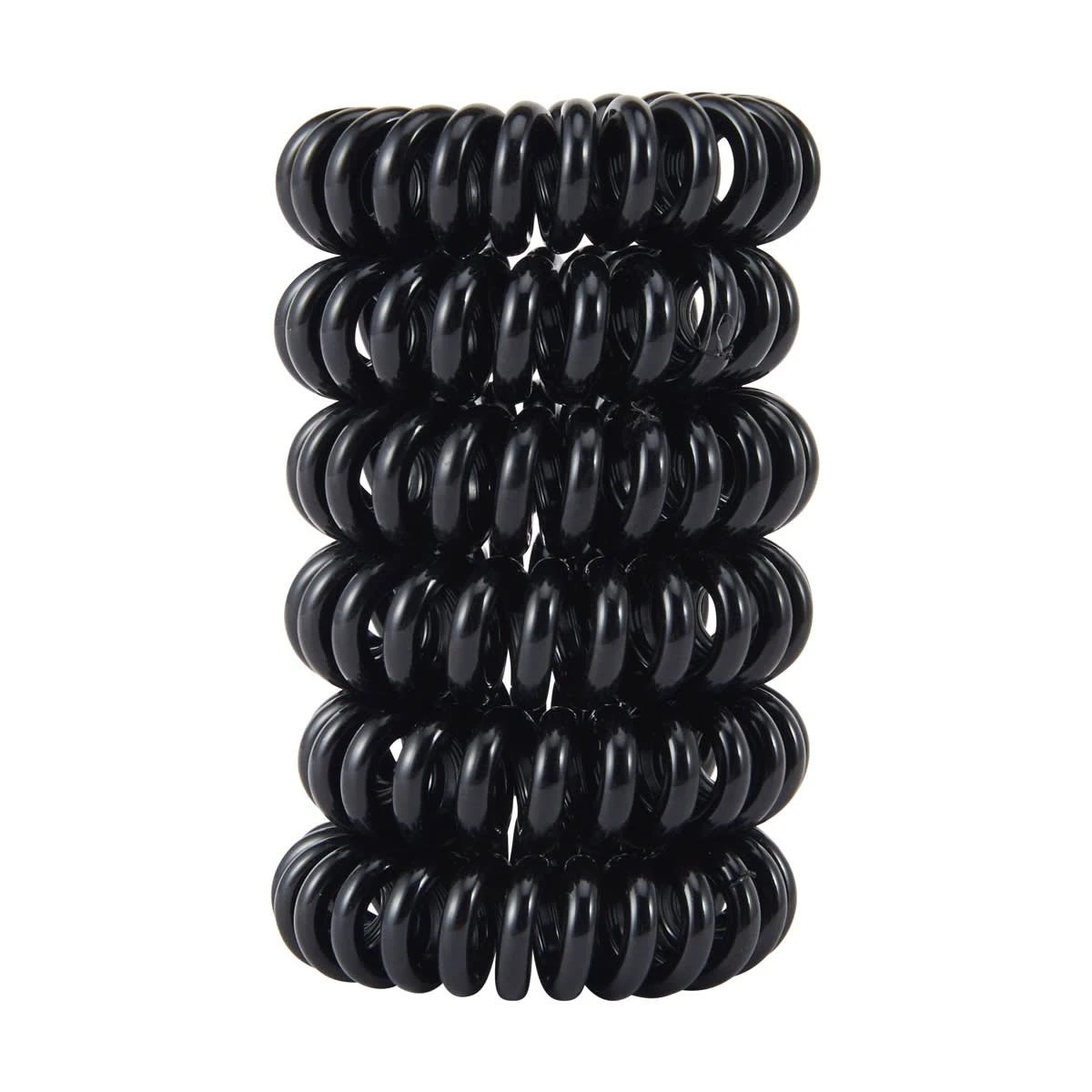 2 OXX Haircare 6 Piece Spiral Hair Elastics - Black, 2 of 4
