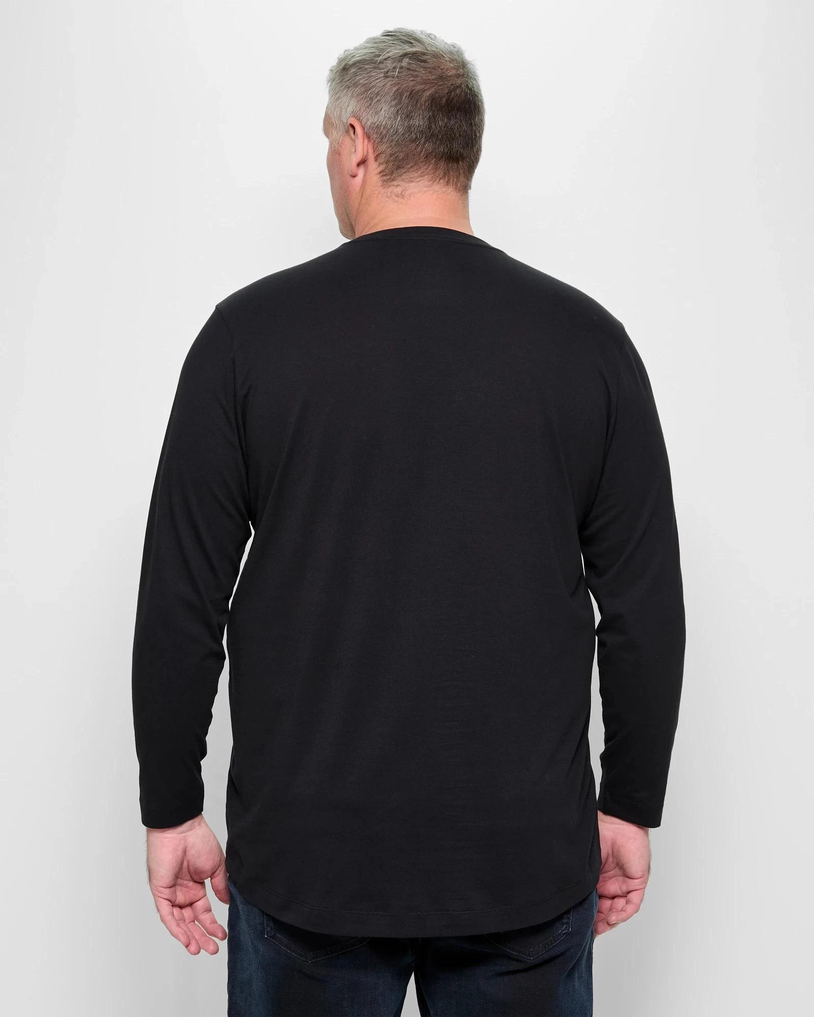 4 Target Man Plus Plus Size Australian Cotton Long Sleeve T-Shirt BLACK, 4 of 5