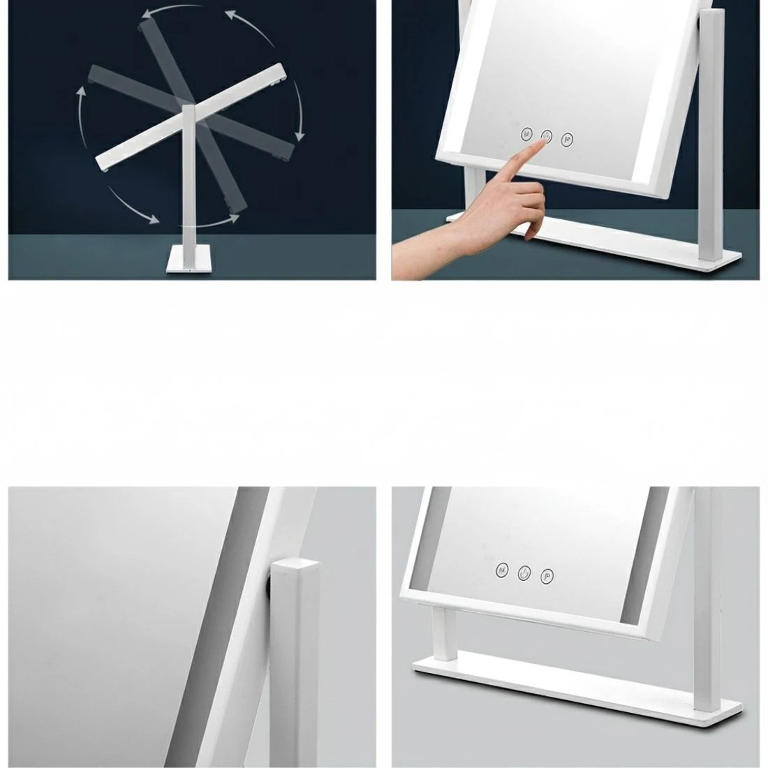 6 Embellir Makeup Mirror 30x40cm Hollywood Vanity with LED Light Rotation - Multi, 6 of 7