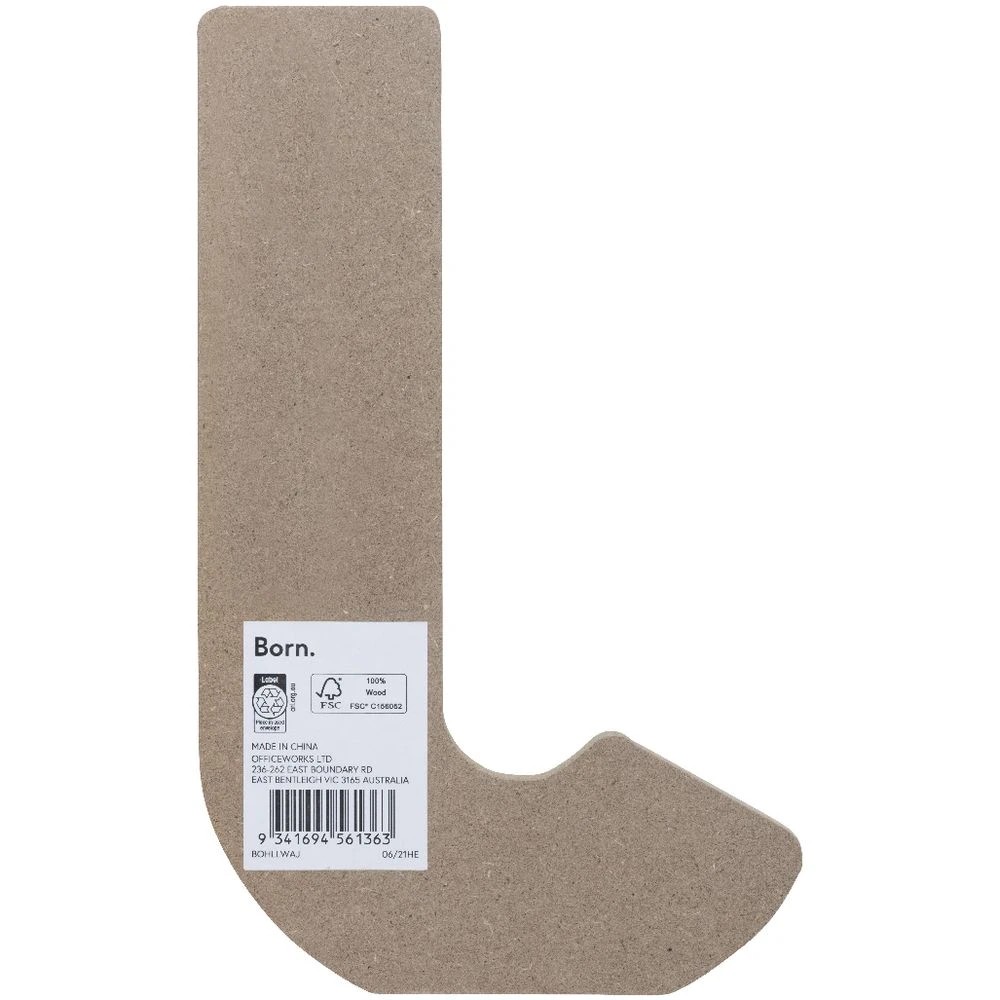 2 Born Wooden Alphabet Letter J 20cm, 2 of 3