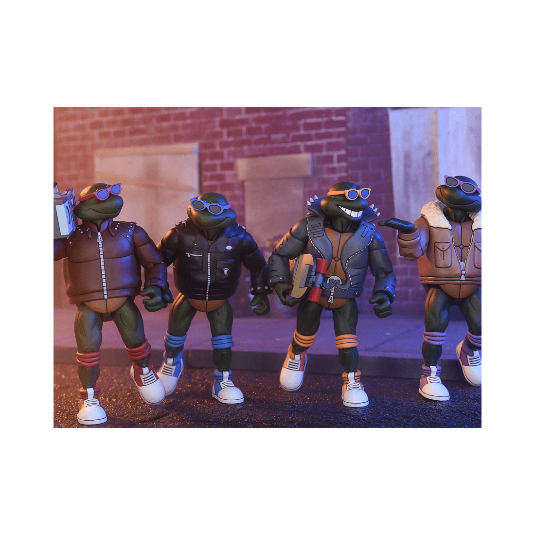 3 NECA Teenage Mutant Ninja Turtles Cartoon Punk Turtles 7 inch Action Figure 4 Pack, 3 of 8