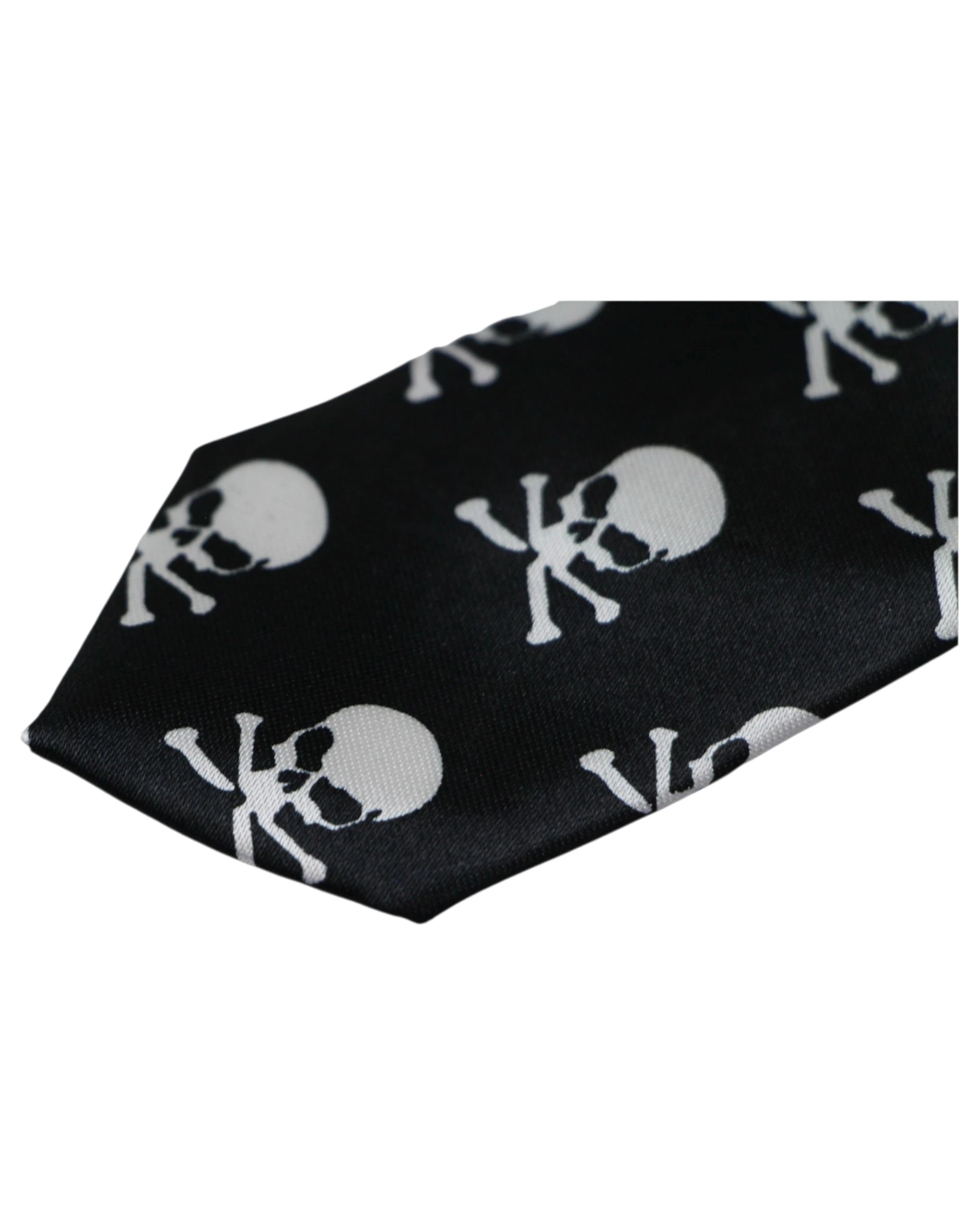 4 Zasel Mens Black & White Skulls 5cm Skinny Neck Tie - Multi - Multi, 4 of 4