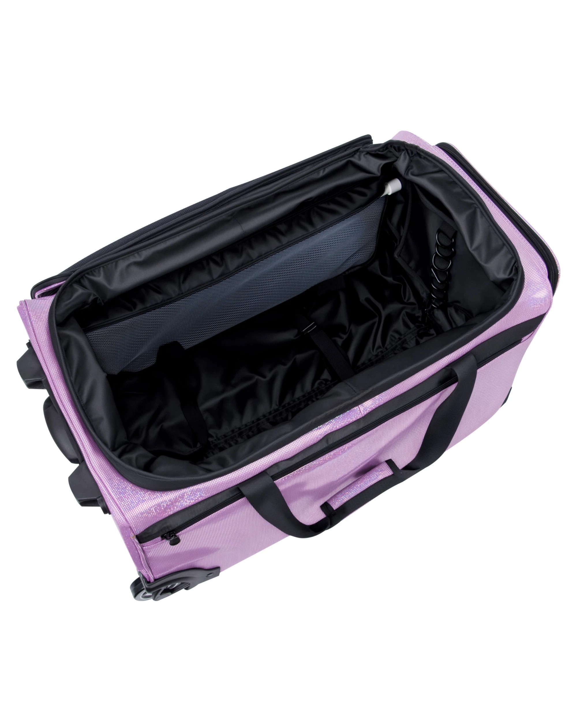 7 Advwin 26" Rolling Dance Bag with Instant Changing Design Glitter - Purple, 7 of 10