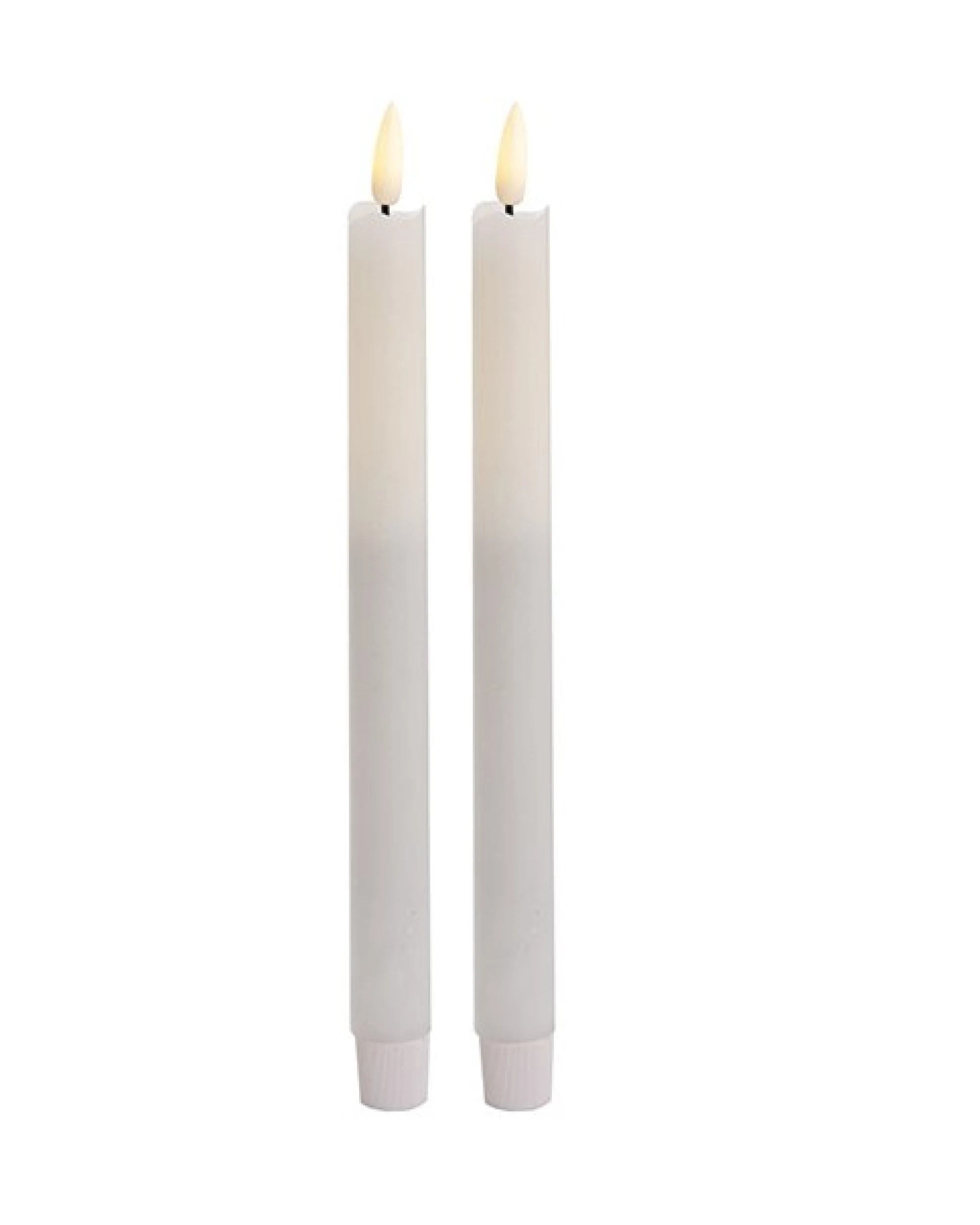 2 BR Home LED Flickering Wax Taper Candles - Battery Operated, Pack of 2, 2 of 2