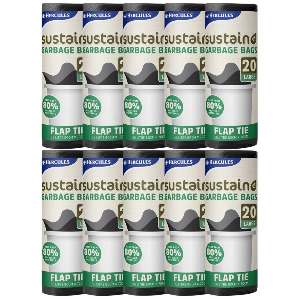 1 Hercules  Garbage Bags Large 56L 200 Pack, 1 of 2