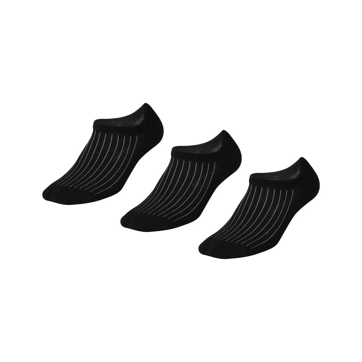1 3 Pack Bamboo Sneaker Socks BLACK, 1 of 3