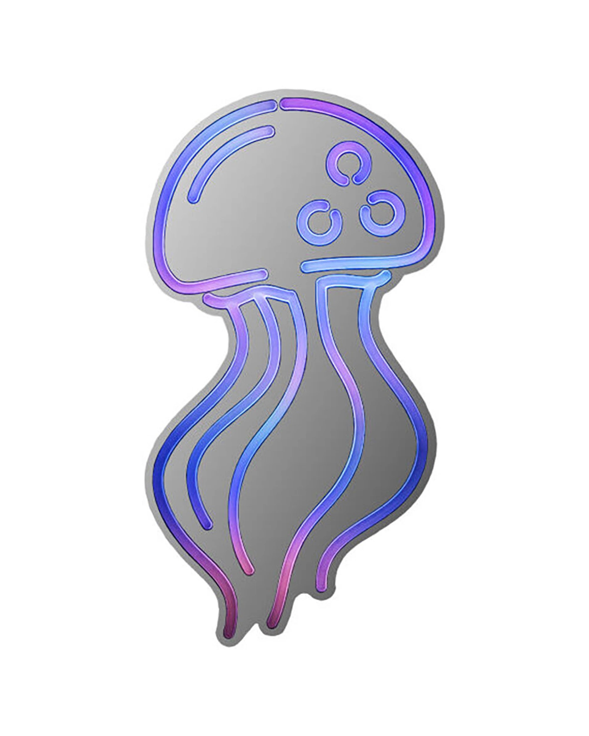 2 Art Tech LED Mirror Wall Light Jellyfish Ocean Theme Decor USB Powered 18x33cm - Grey, 2 of 4