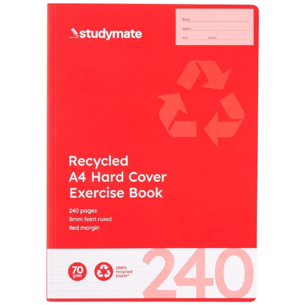 2 Studymate A4 Recycled Hardcover Exercise Book 240pg, 2 of 6