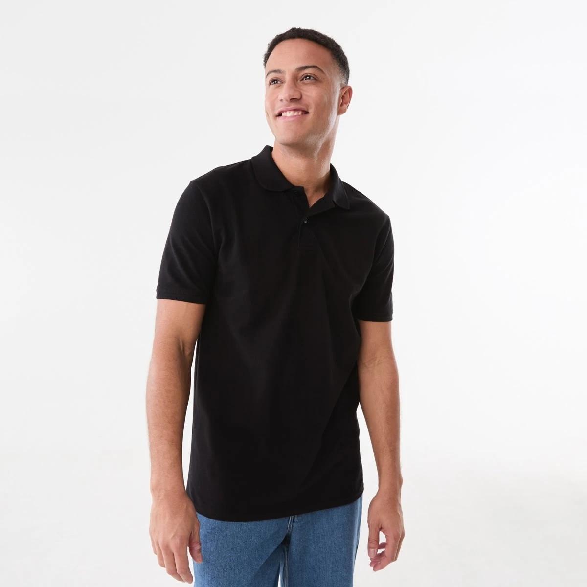 1 Basic Pique Polo BLACK, 1 of 7