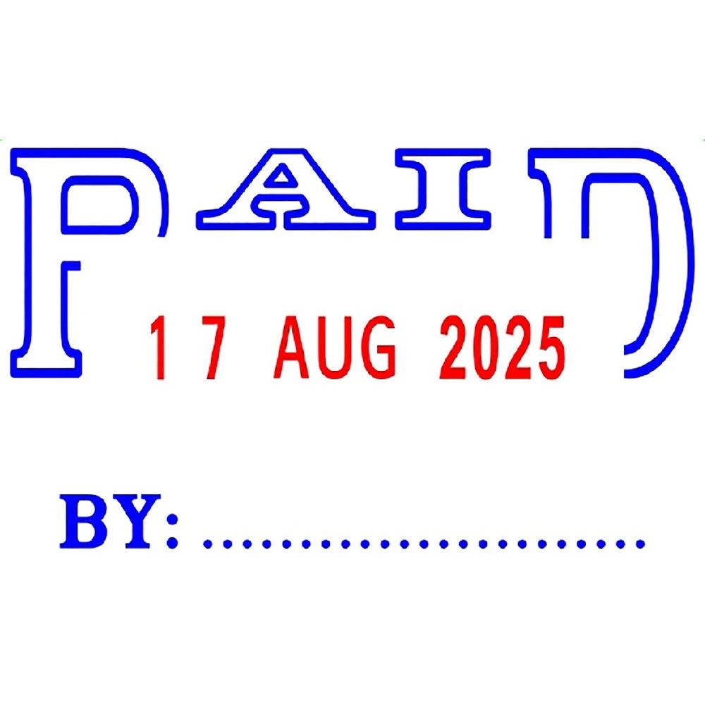 1 Deskmate Self Inking Dater Stamp Paid, 1 of 1