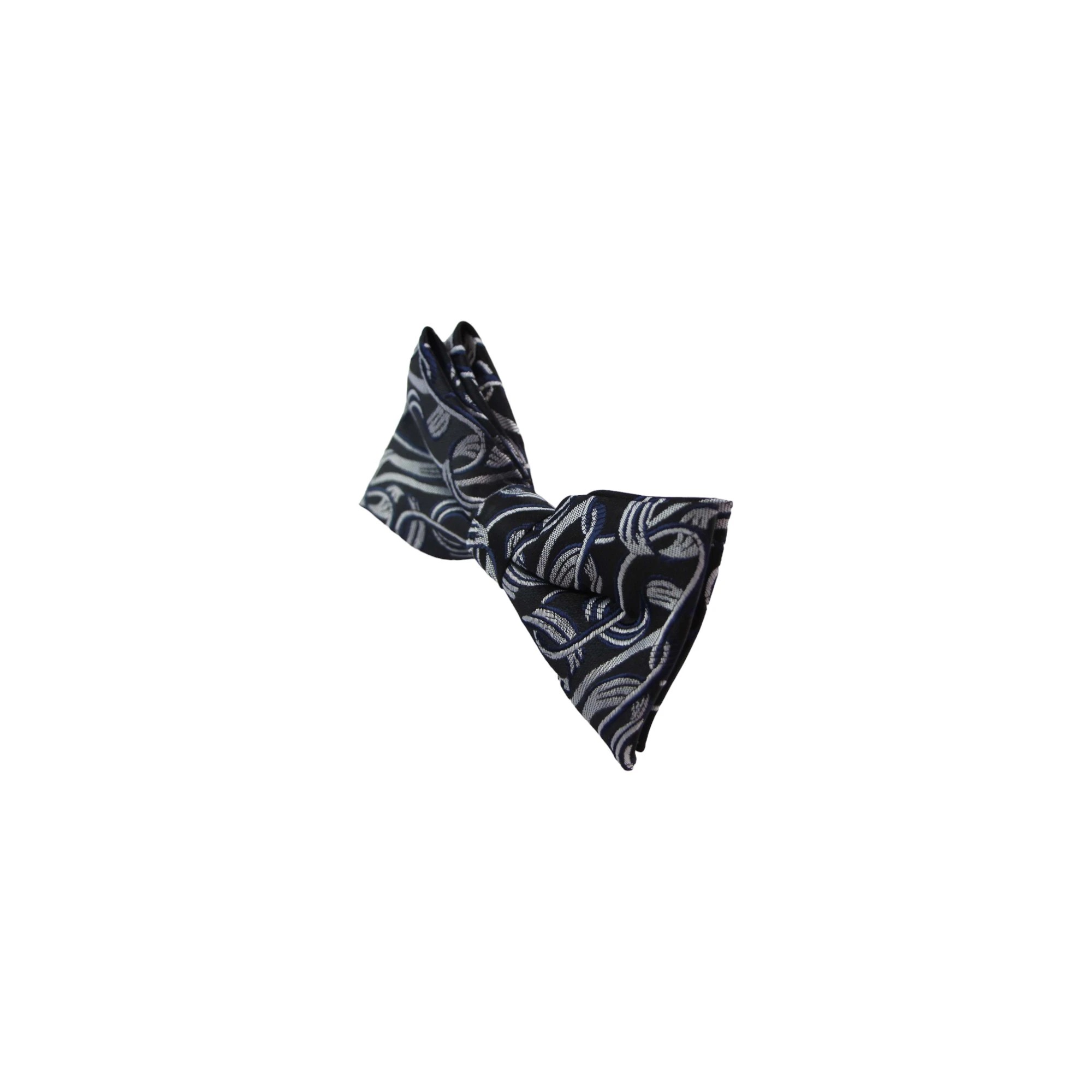4 Zasel Mens Black Grey Patterned Bow Tie - Multi, 4 of 4