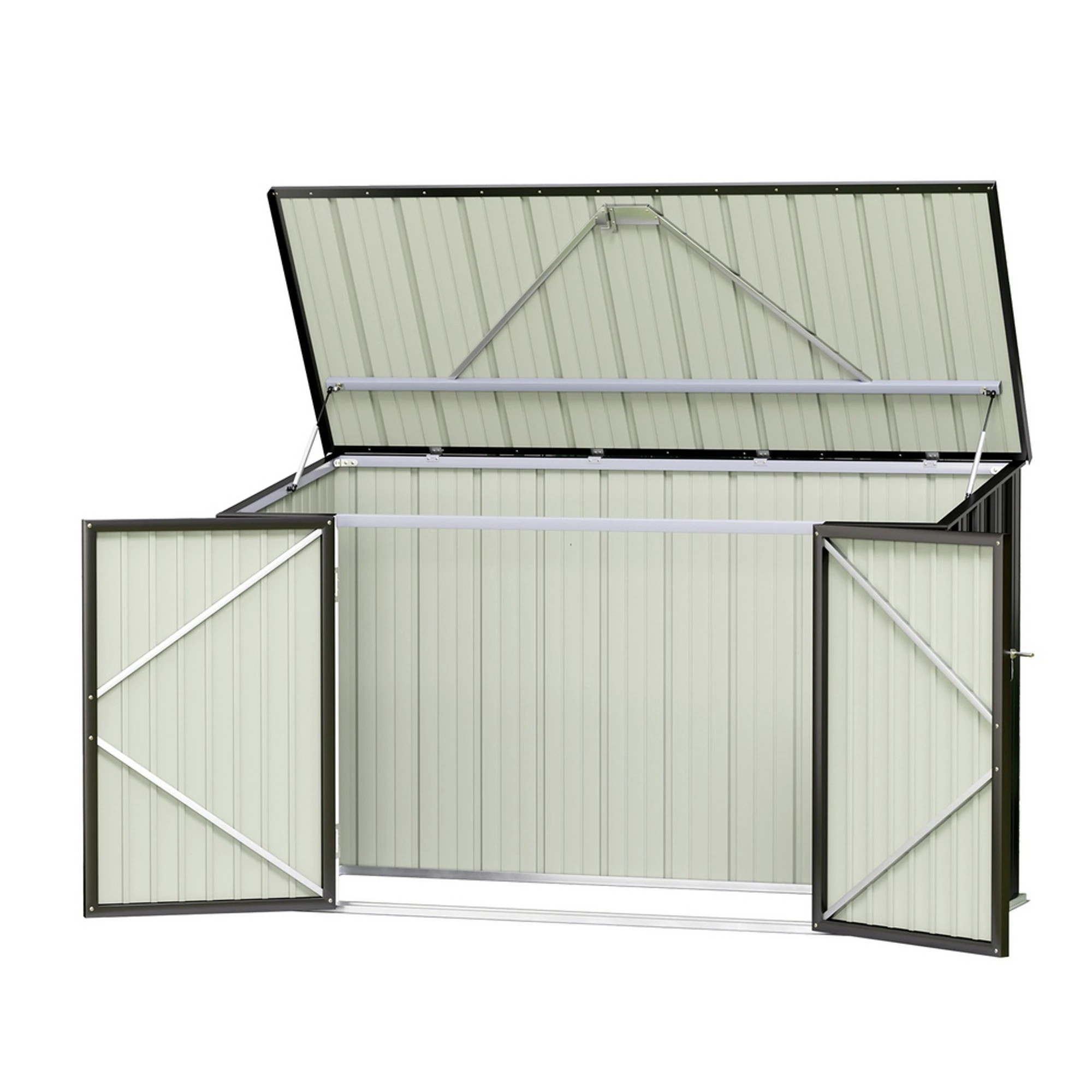 1 Giantz Garden Shed Bike Sheds Outdoor Storage Tool Workshop House Shelter Double Door - Black, 1 of 7