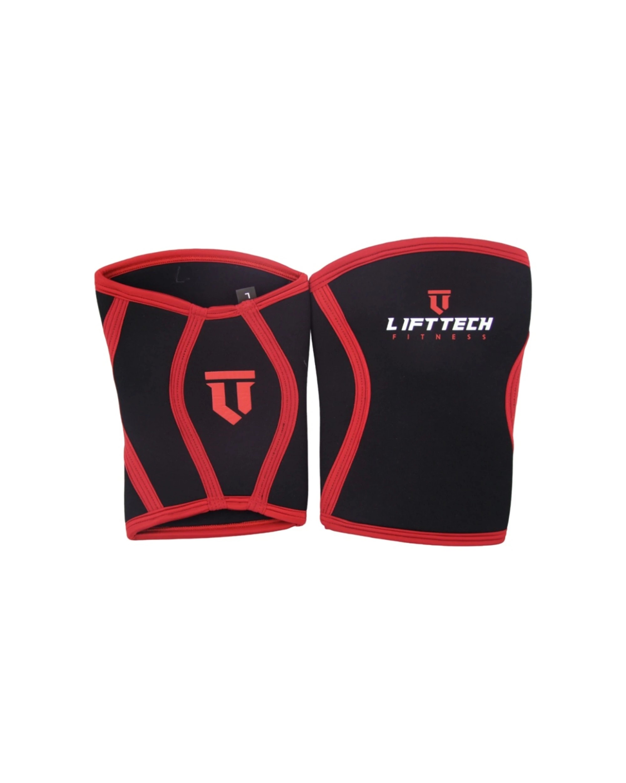 1 Lift-Tech Fitness 2pc Pro Flexible Support Gym Knee Sleeves Set Neoprene Small 5mm - Black, 1 of 1