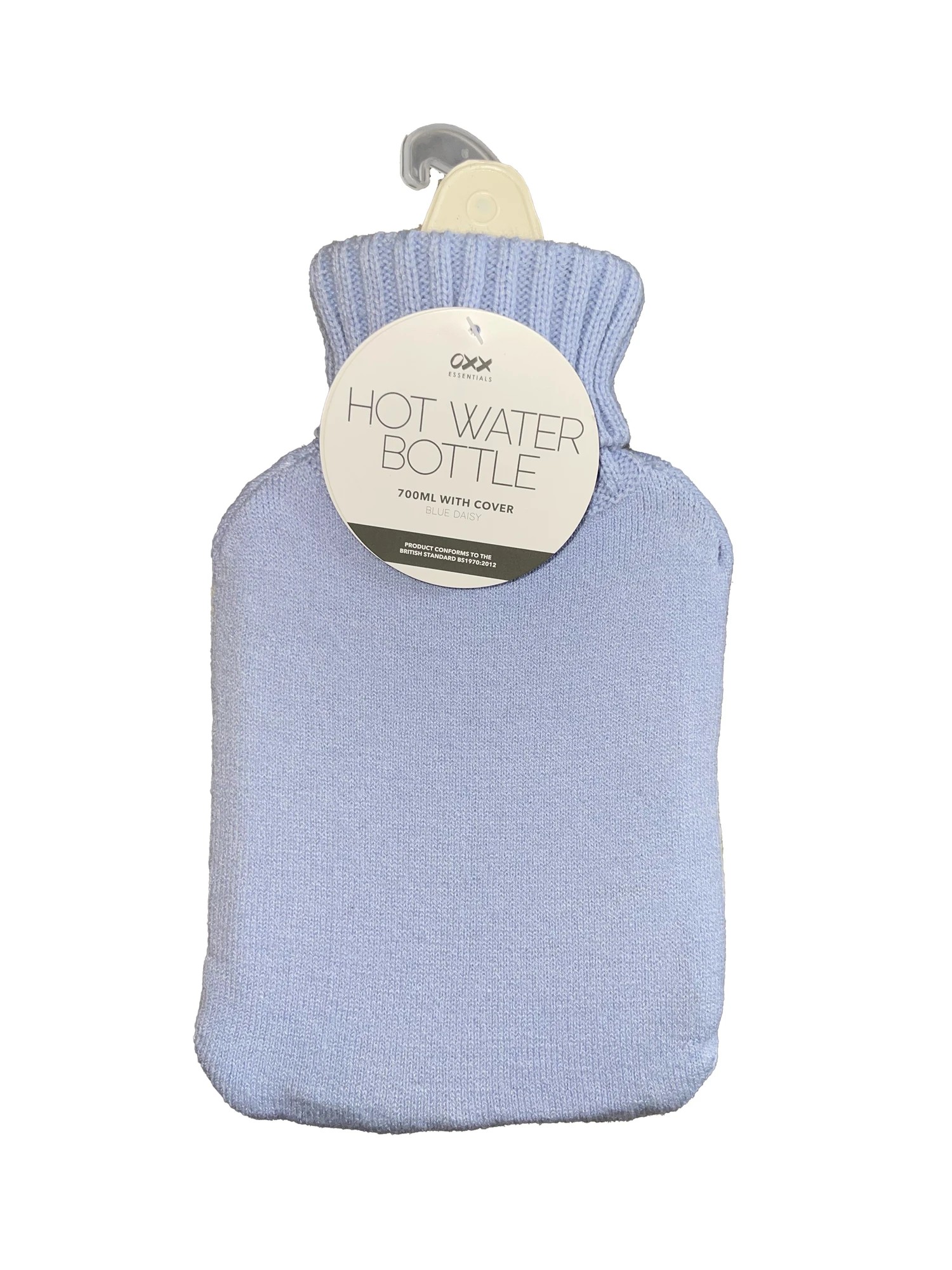 2 700ml OXX Essentials Hot Water Bottle with Blue Daisy Cover, 2 of 2