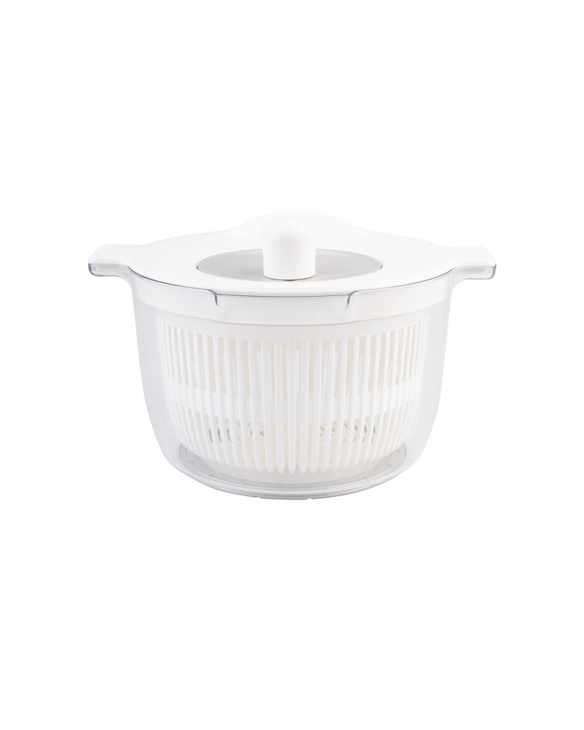 2 Appetito Salad Spinner High Speed Drying Kitchen Tool 3L Capacity - White, 2 of 5