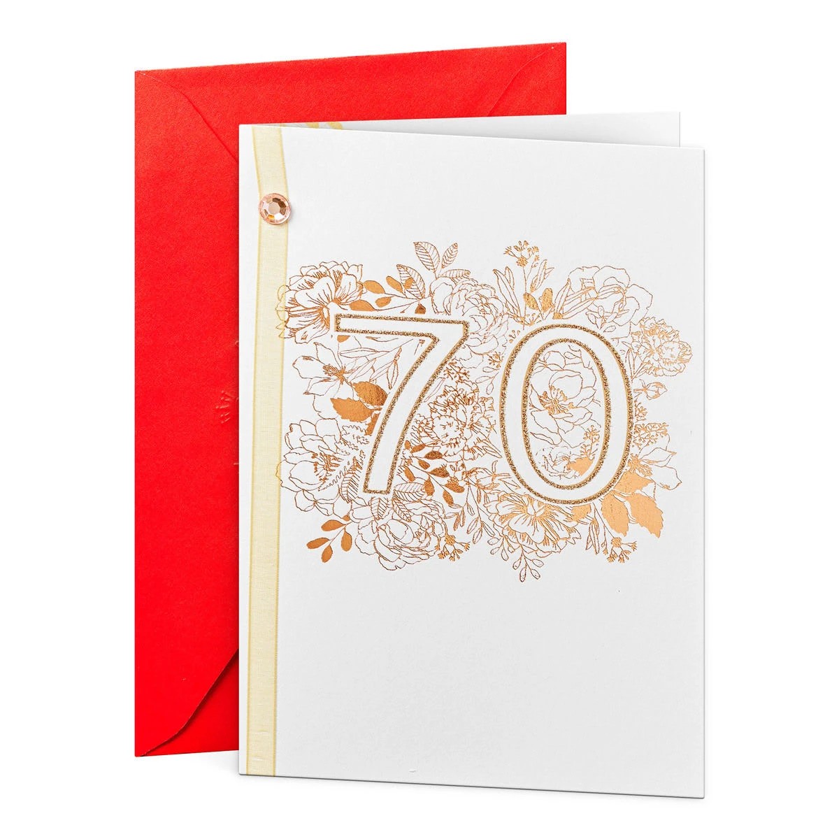 1 Hallmark Birthday Card for Age 70 - Rose Gold, 1 of 3