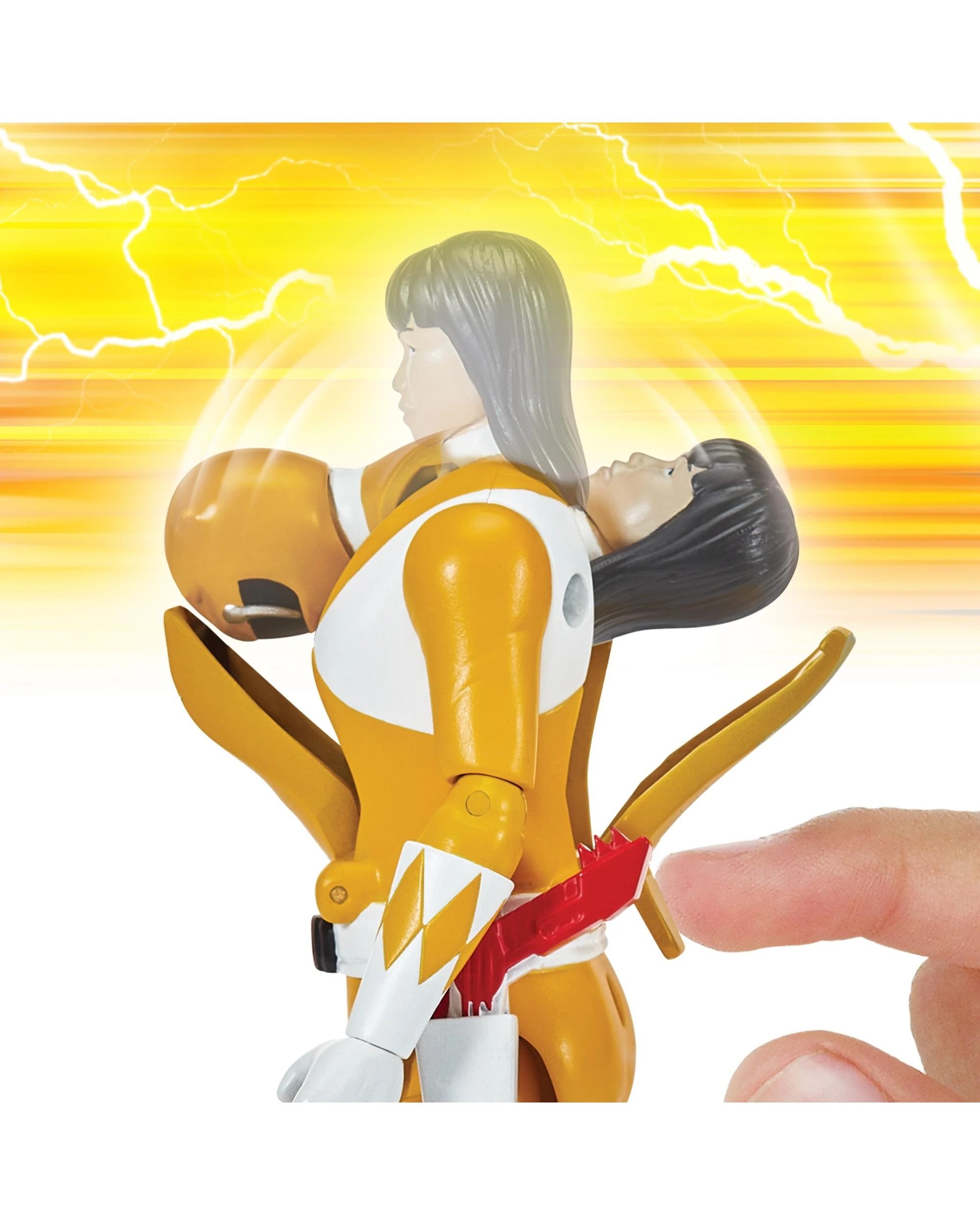 7 Mighty Morphin Power Rangers Re-Ignition Auto-Morphin Yellow Ranger Action Figure, 7 of 9