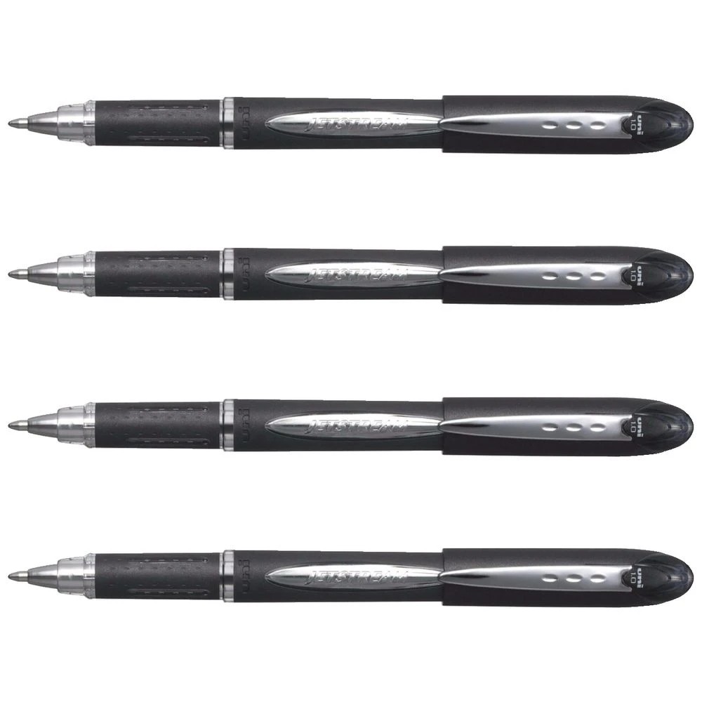 2 Uni Jetstream Rollerball Pen 1.0mm Black 4 Pack, 2 of 3