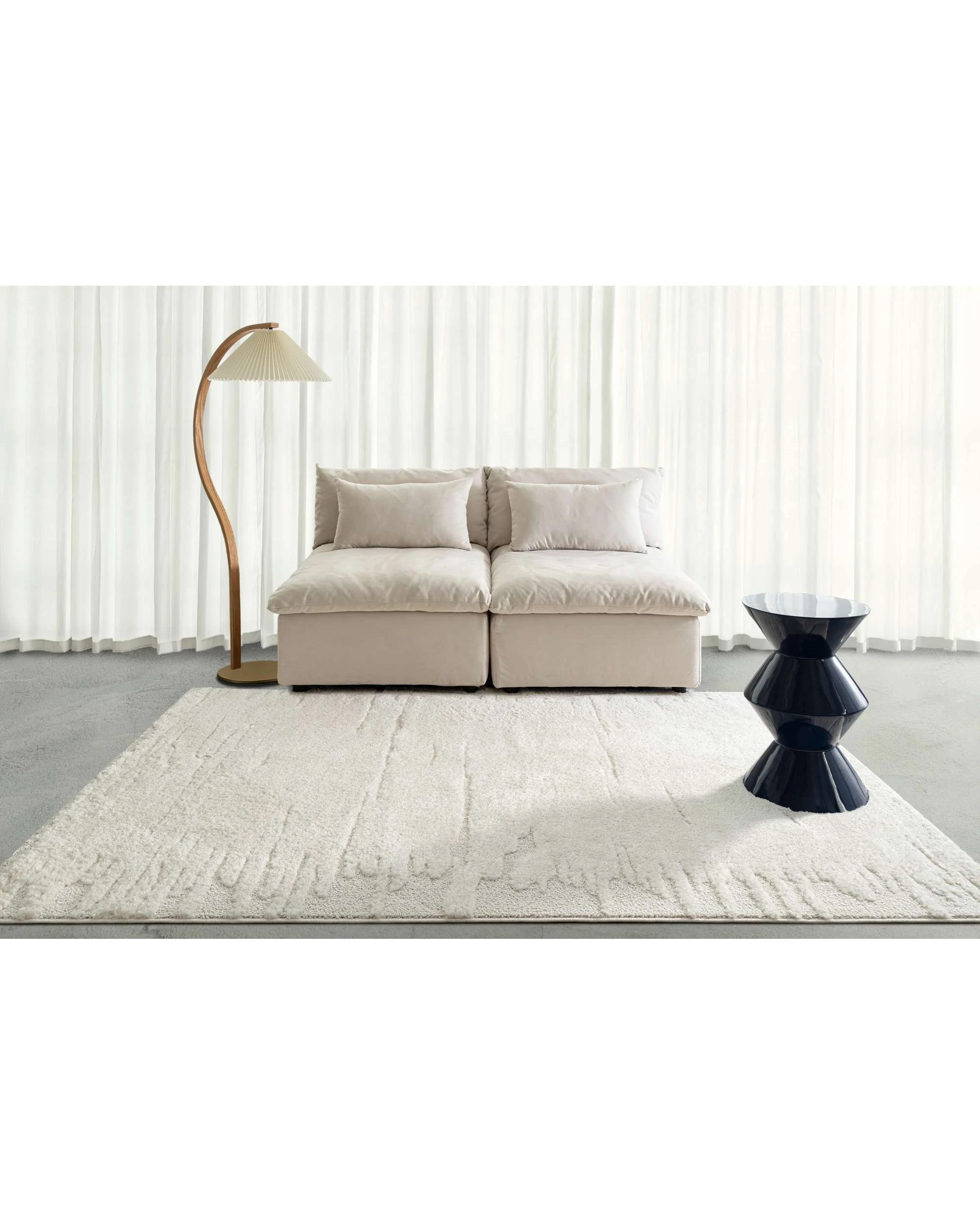 2 Loopsie Kallo Textured Rug-290cm x 200cm - White, 2 of 8