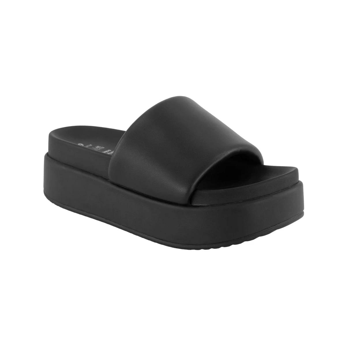 2 Casual Mule Platform Heels BLACK, 2 of 5