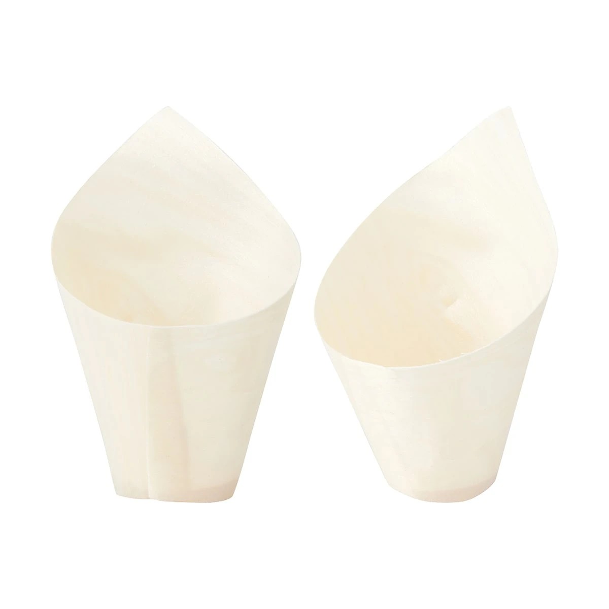 2 10 Pack Wooden Serving Food Cones, 2 of 6