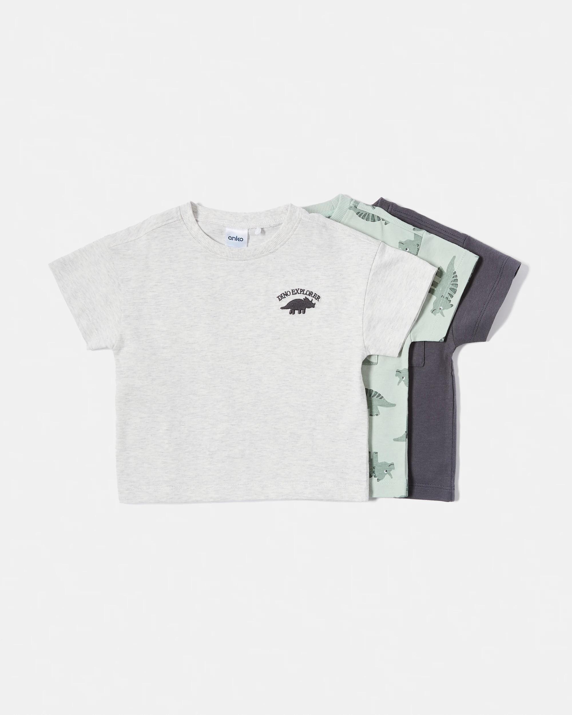 1 3 Pack Short Sleeve T-shirt DINO EXPLORER, 1 of 8