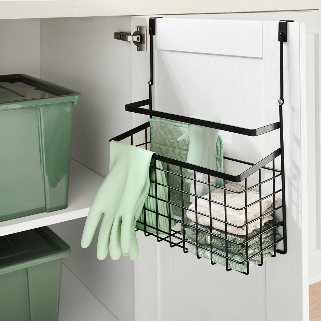 1 Over the Door Organiser - Black, 1 of 8