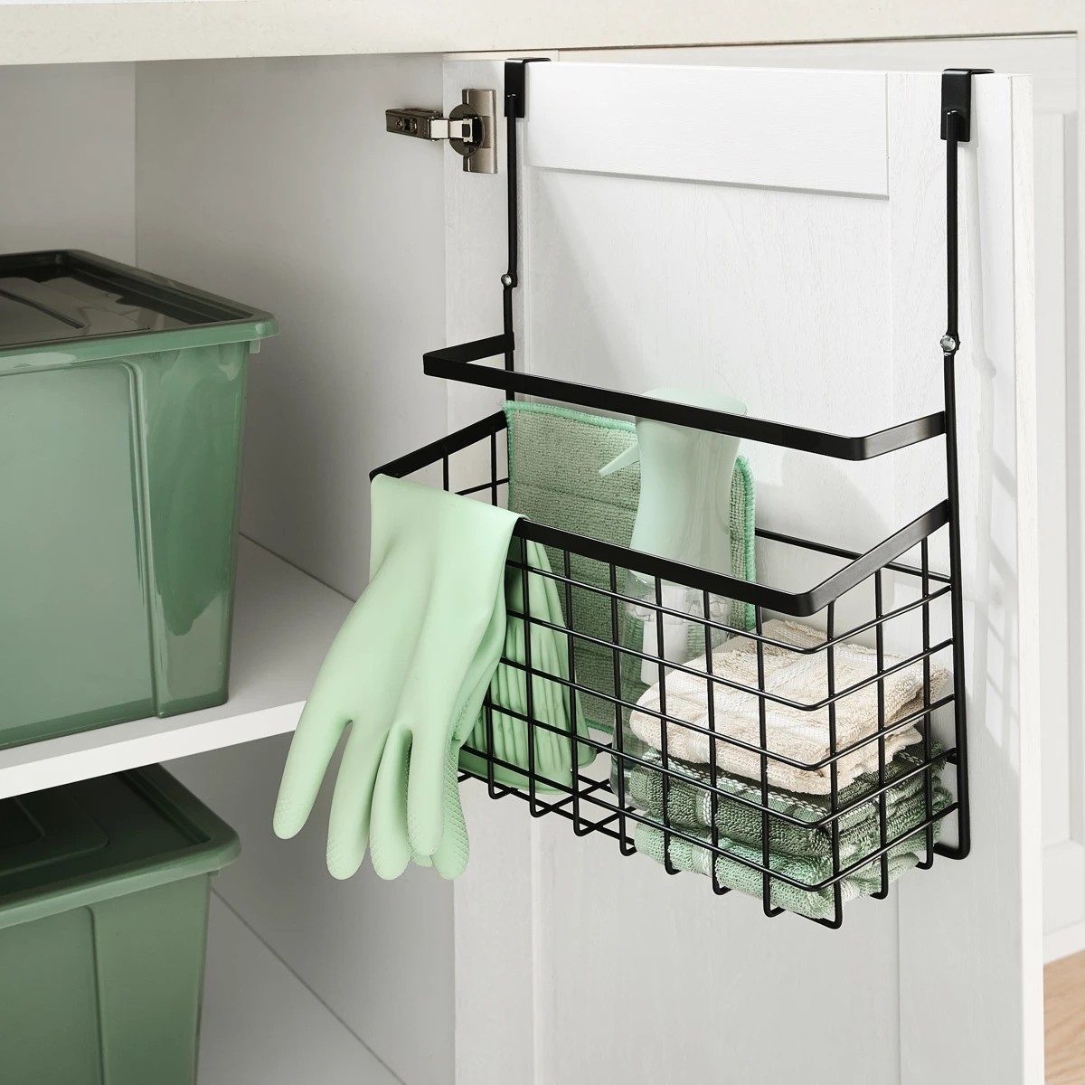 1 Over the Door Organiser - Black, 1 of 8