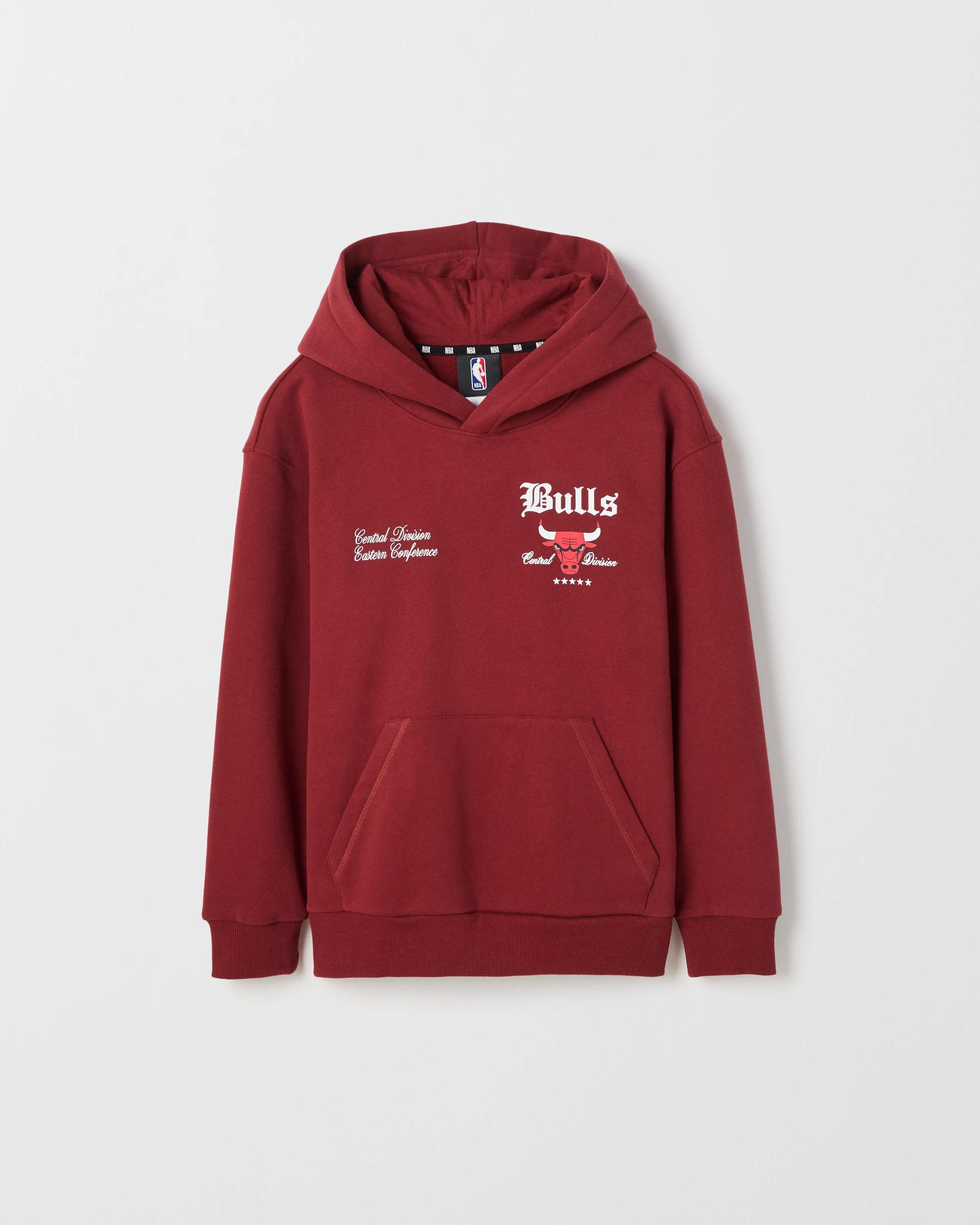 1 NBA Australian Cotton Blend Oversized Popover Hoodie RED, 1 of 2