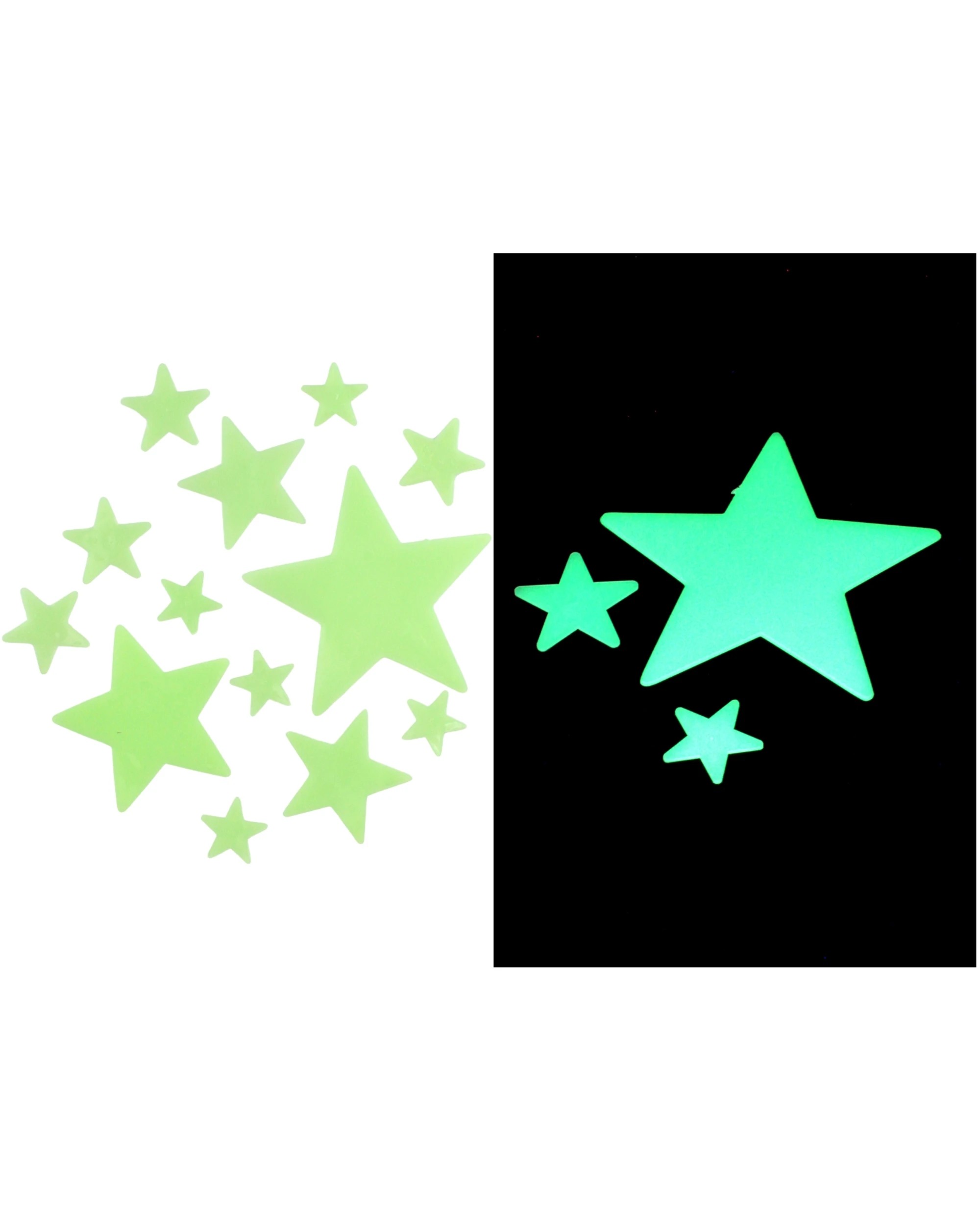 1 Partyrama 12Pcs Glow in the Dark Stars Sizes, 1 of 2