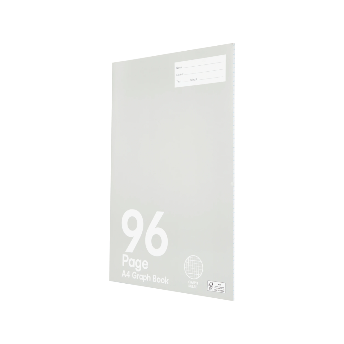 3 A4 Graph Book - 96 Pages, Grey, 3 of 4