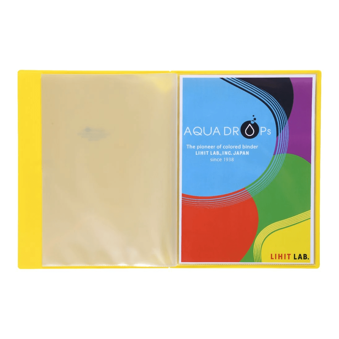 4 Aqua Drops Display Book A4 10 Pockets Vivid Yellow, 4 of 4
