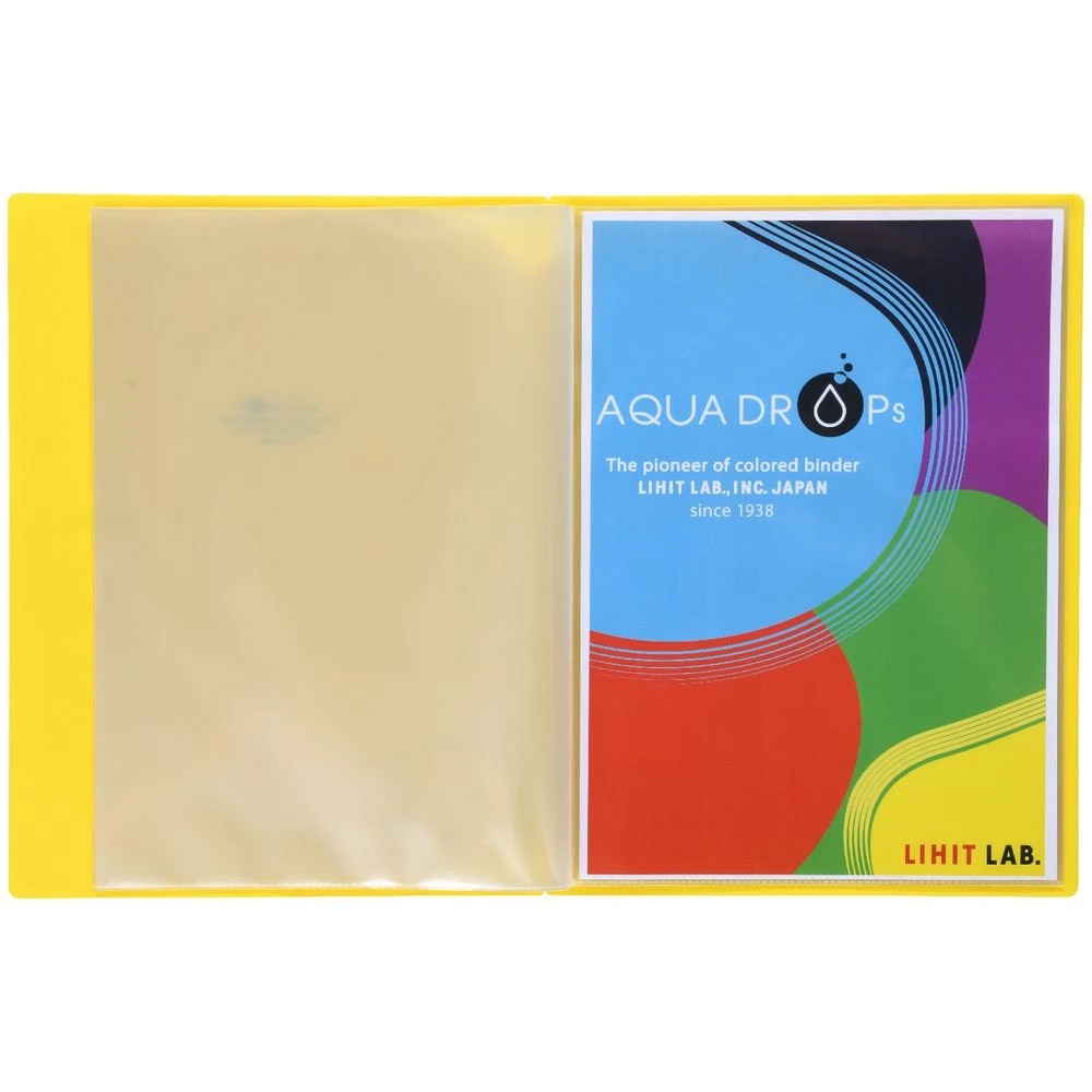 4 Aqua Drops Display Book A4 10 Pockets Vivid Yellow, 4 of 4