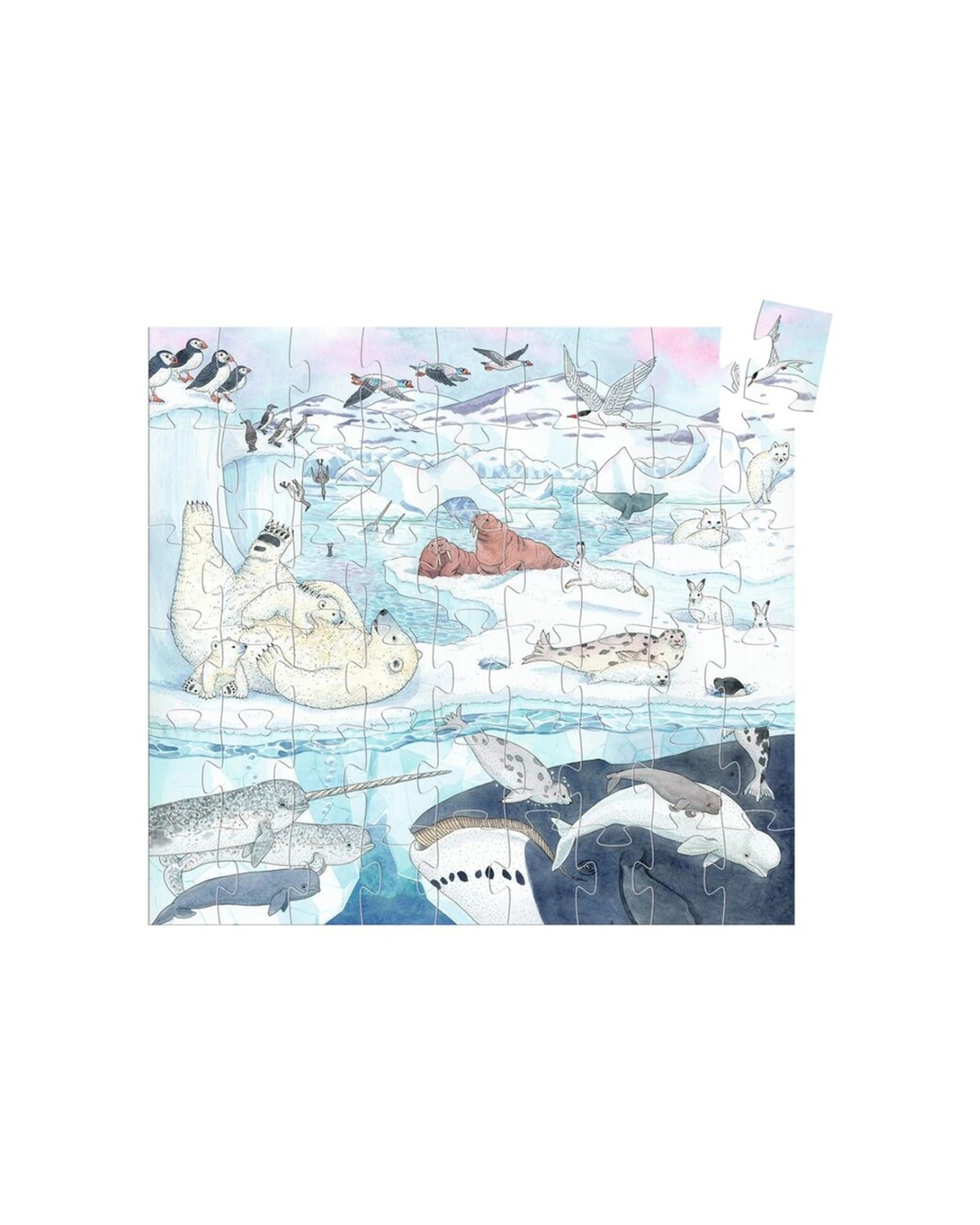 Djeco 54pc Polar Softness Kids Jigsaw Puzzle Arctic Animals Fun - Multi ...