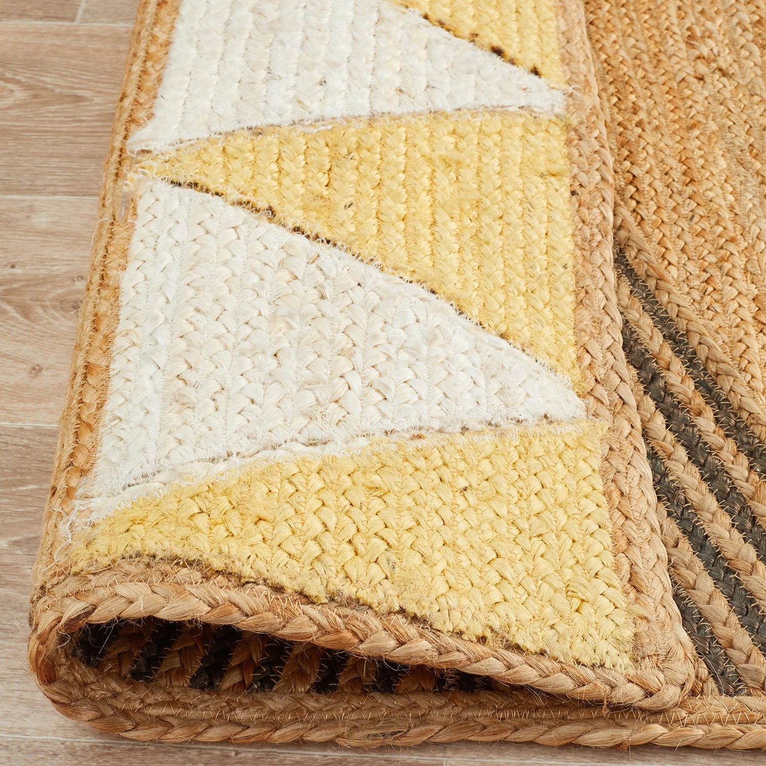 7 Common Ground Rugs Promenade 222 280x190cm - Large Hand Loomed Jute Floor Rug - Natural Jute - Yellow, 7 of 7