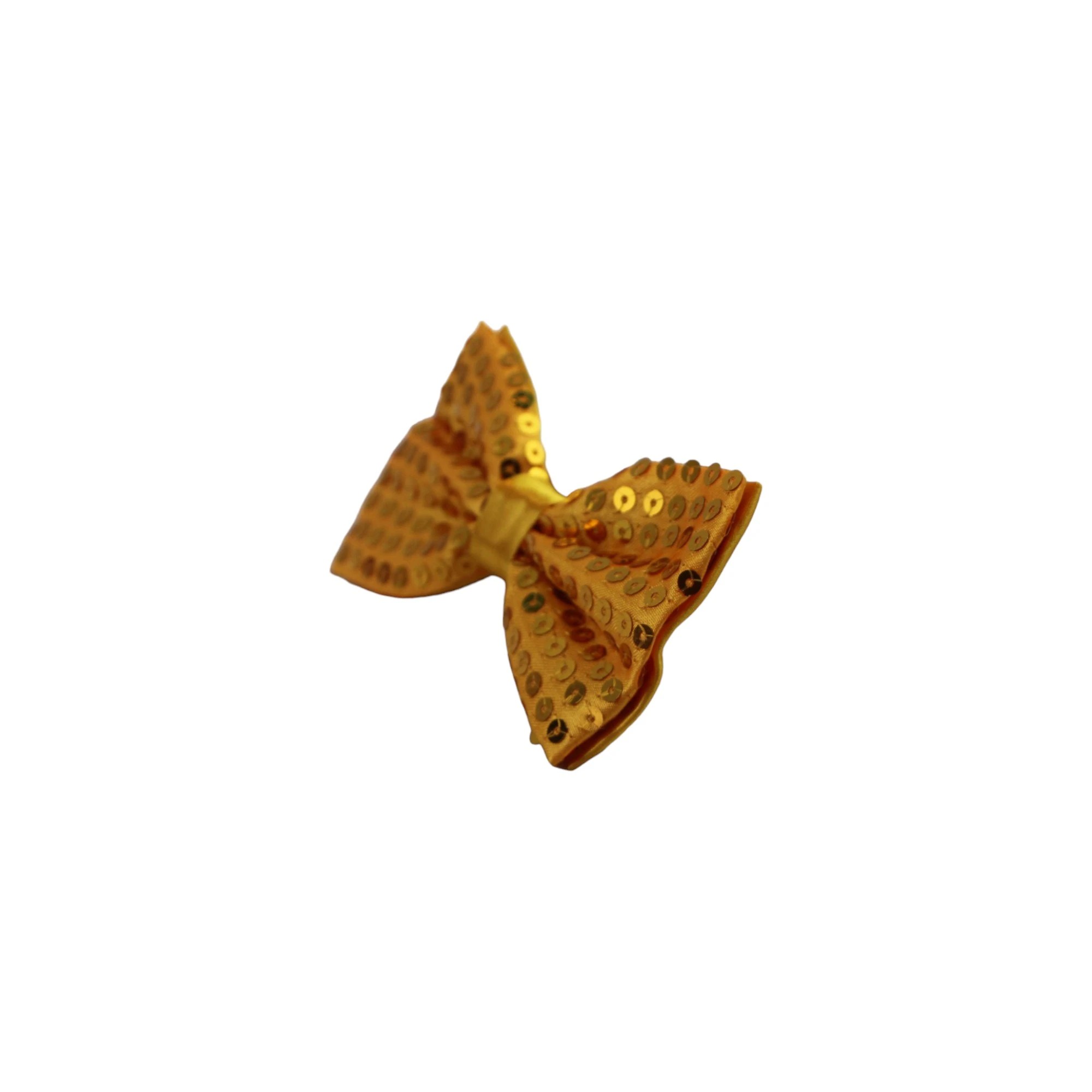 4 Zasel Mens Yellow Sequin Patterned Bow Tie - Yellow, 4 of 4