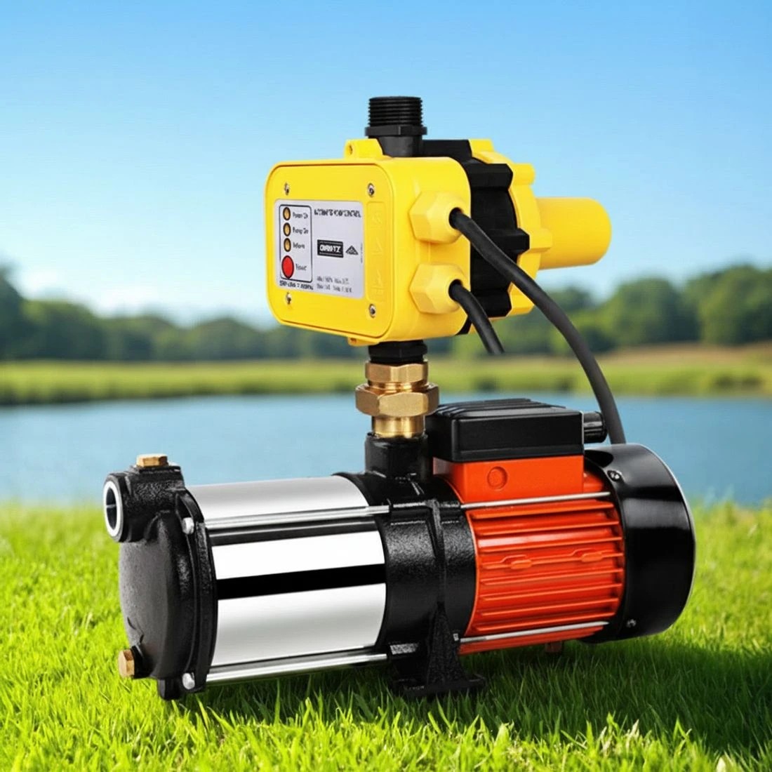3 Giantz 1800W 5-Stage Garden Water Pump, High Pressure Automatic Booster Pump for Rain Tank Transfer, Farm Lawn - Yellow, 3 of 3