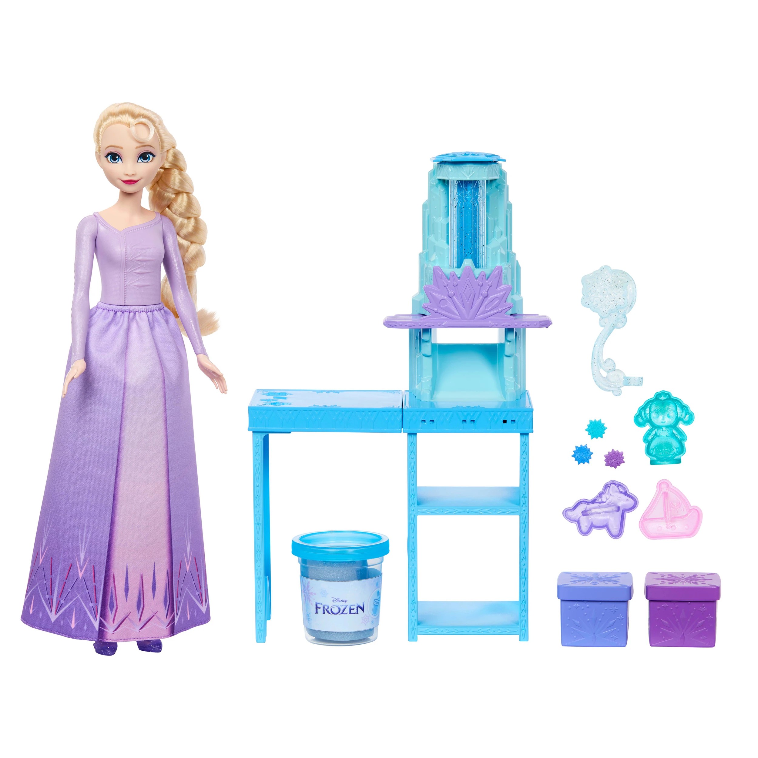 3 Disney Frozen Elsa Fashion Doll in Movie Look with Icy Creations Playset, 3 of 5