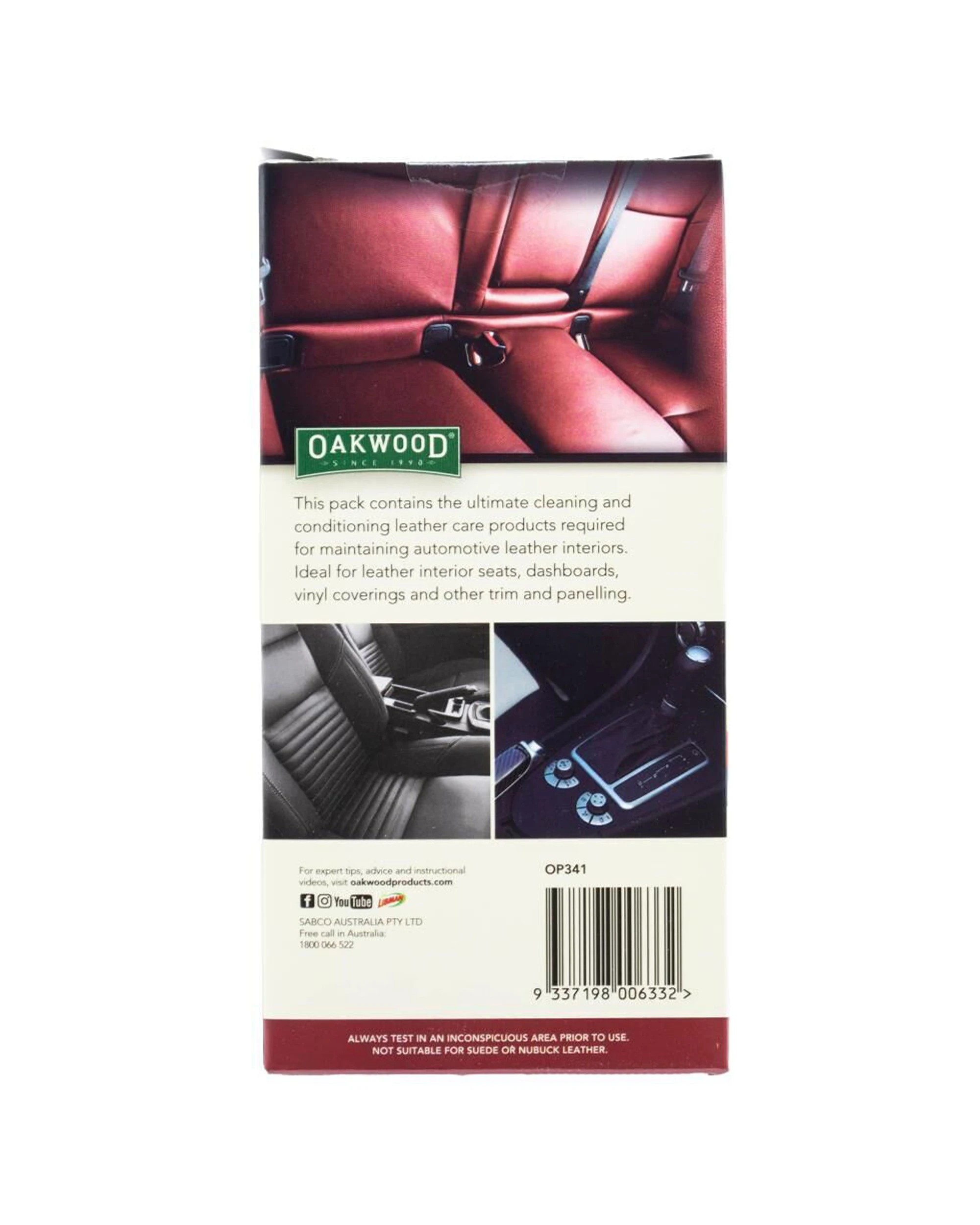 5 3x4pc Oakwood Automotive Leather Protection Pack Clean Condition Maintain - Multi, 5 of 5