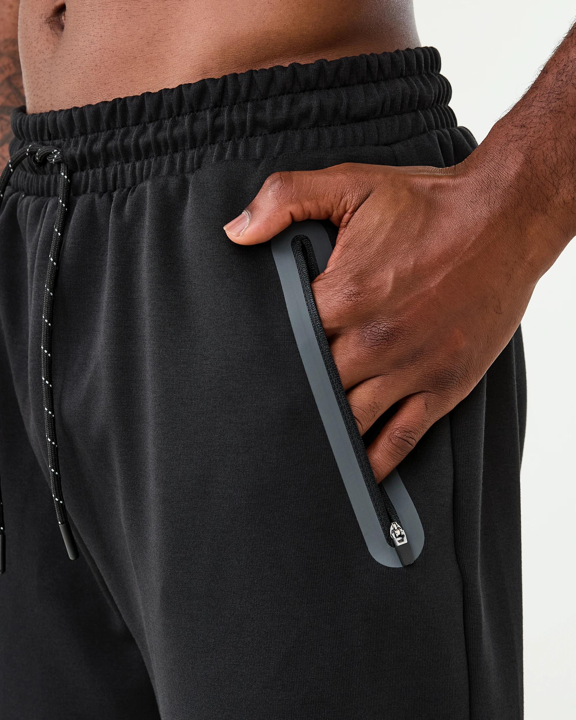 4 Active Mens Sports Straight Leg Trackpants Black, 4 of 6