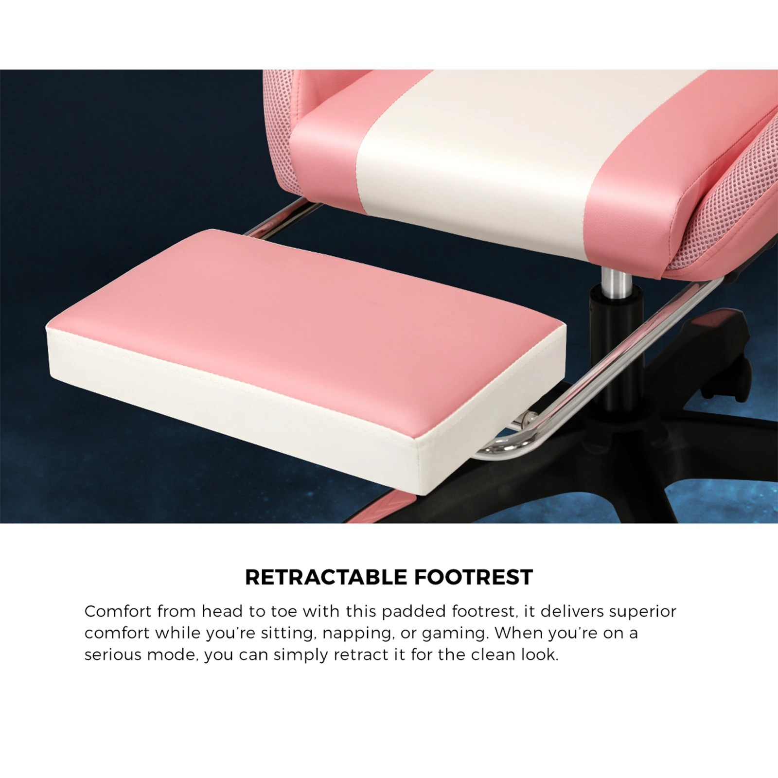 7 Oikiture 8-points Massage Gaming Chair Led
 - Multi, 7 of 10